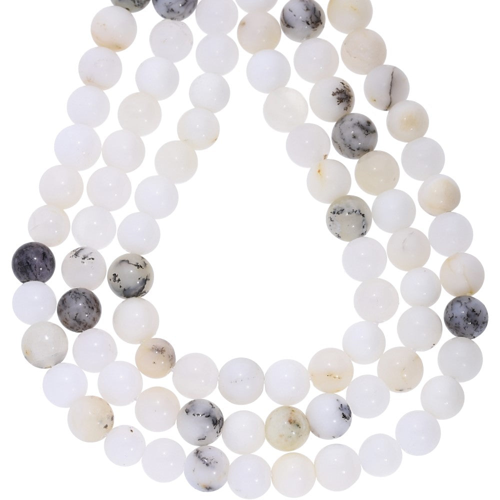 White Opal Round Beads