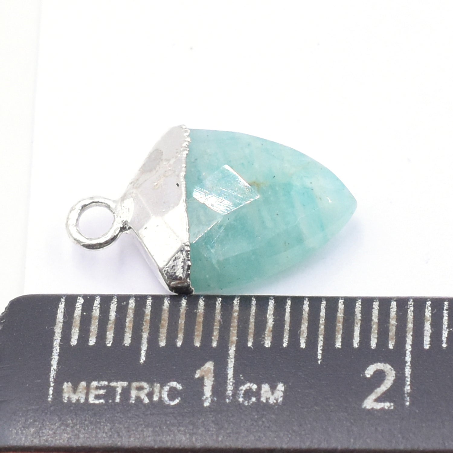 Stylish Amazonite rectangle connector for jewelry design