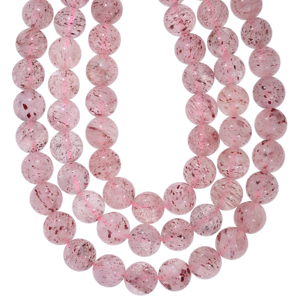 Strawberry Quartz Round Beads