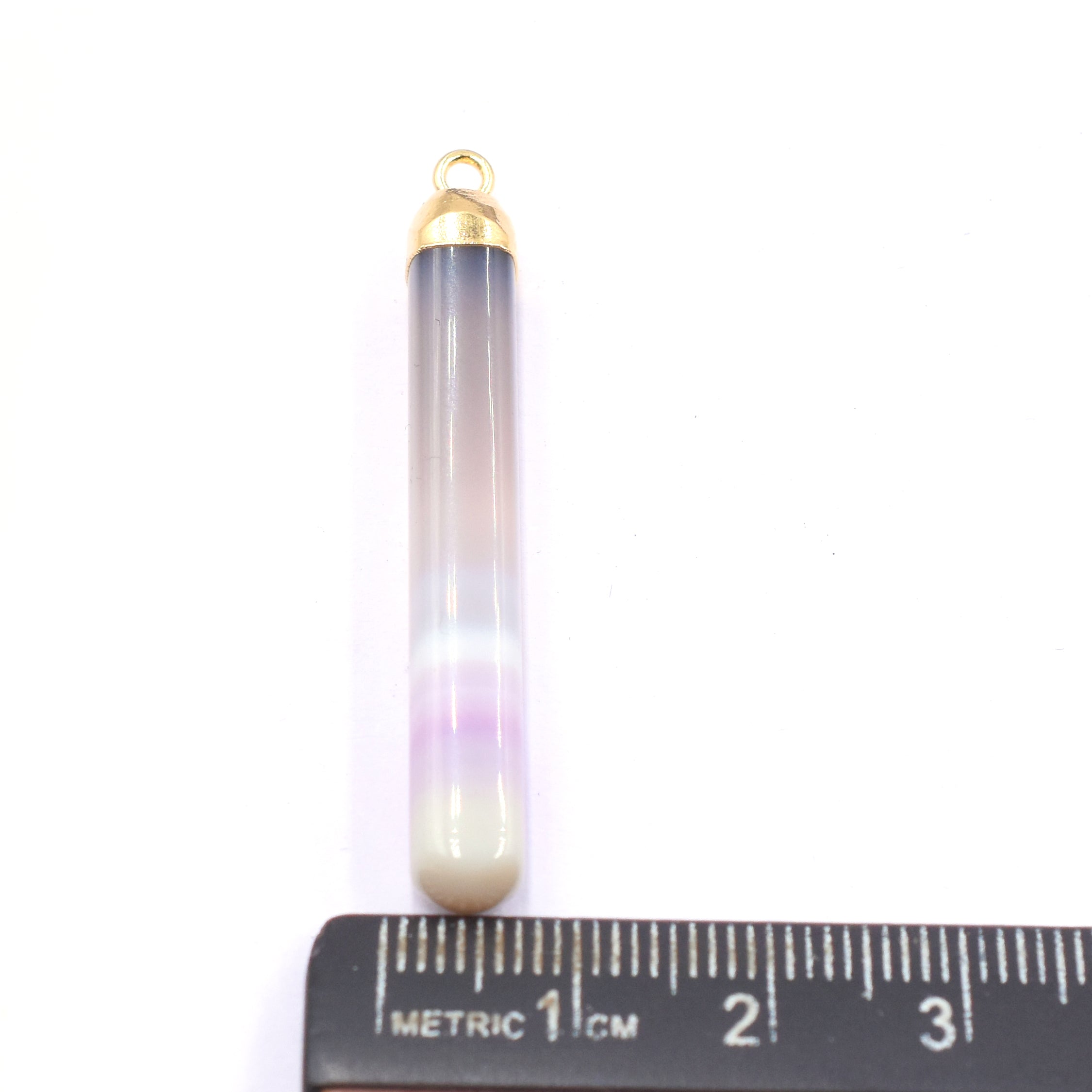 Agate gemstone pendant – purple

