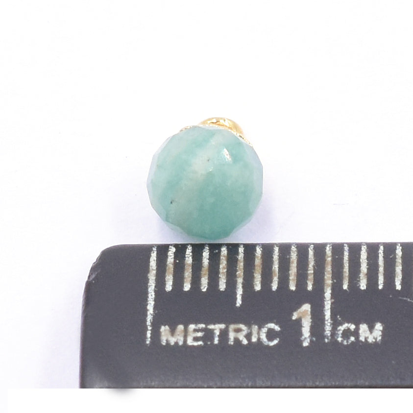 Amazonite Onion Shape Gold Electroplated Pendant
