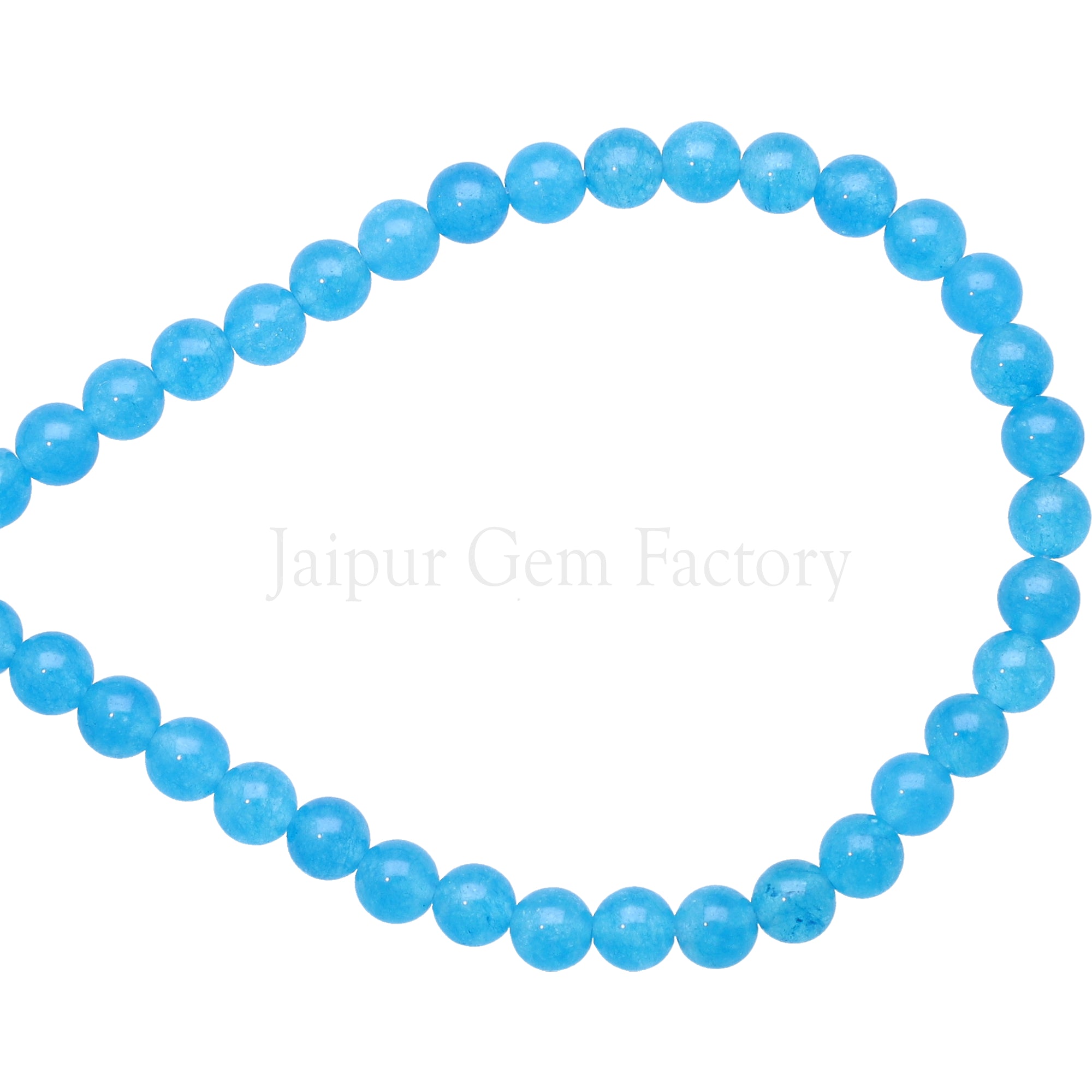 6 MM Apatite Color Dyed Jade Smooth Round Beads 15 Inches Strand