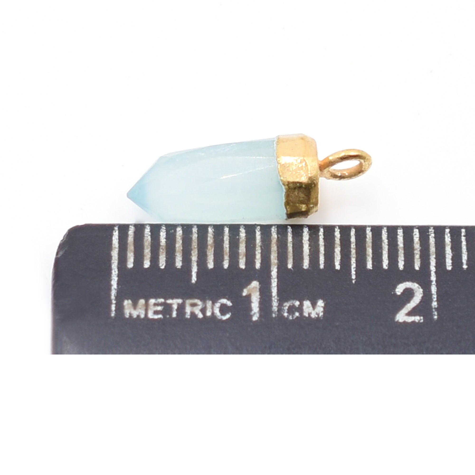 Aqua Chalcedony Gemstone Pendants & Charms

