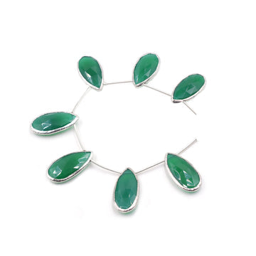 Green onyx pear strand