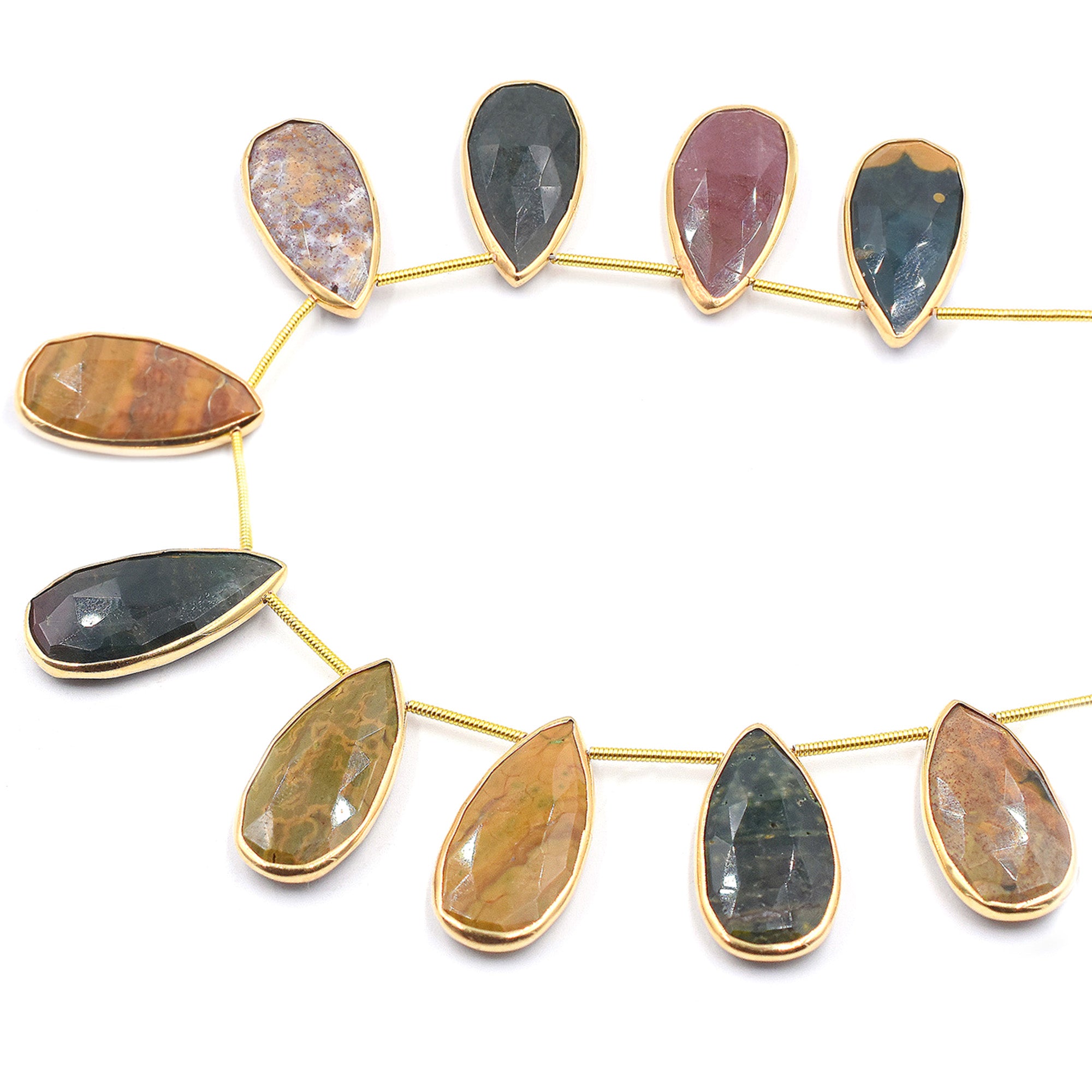 Pear shaped jasper beads