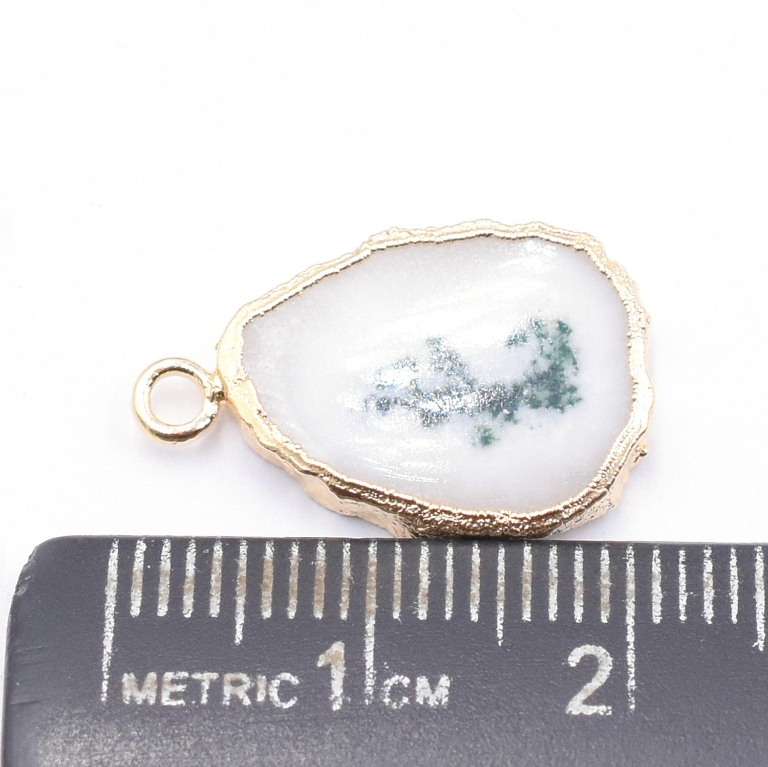 Solar Quartz Pear Shape 17 x 13 MM Gold Electroplated Pendant