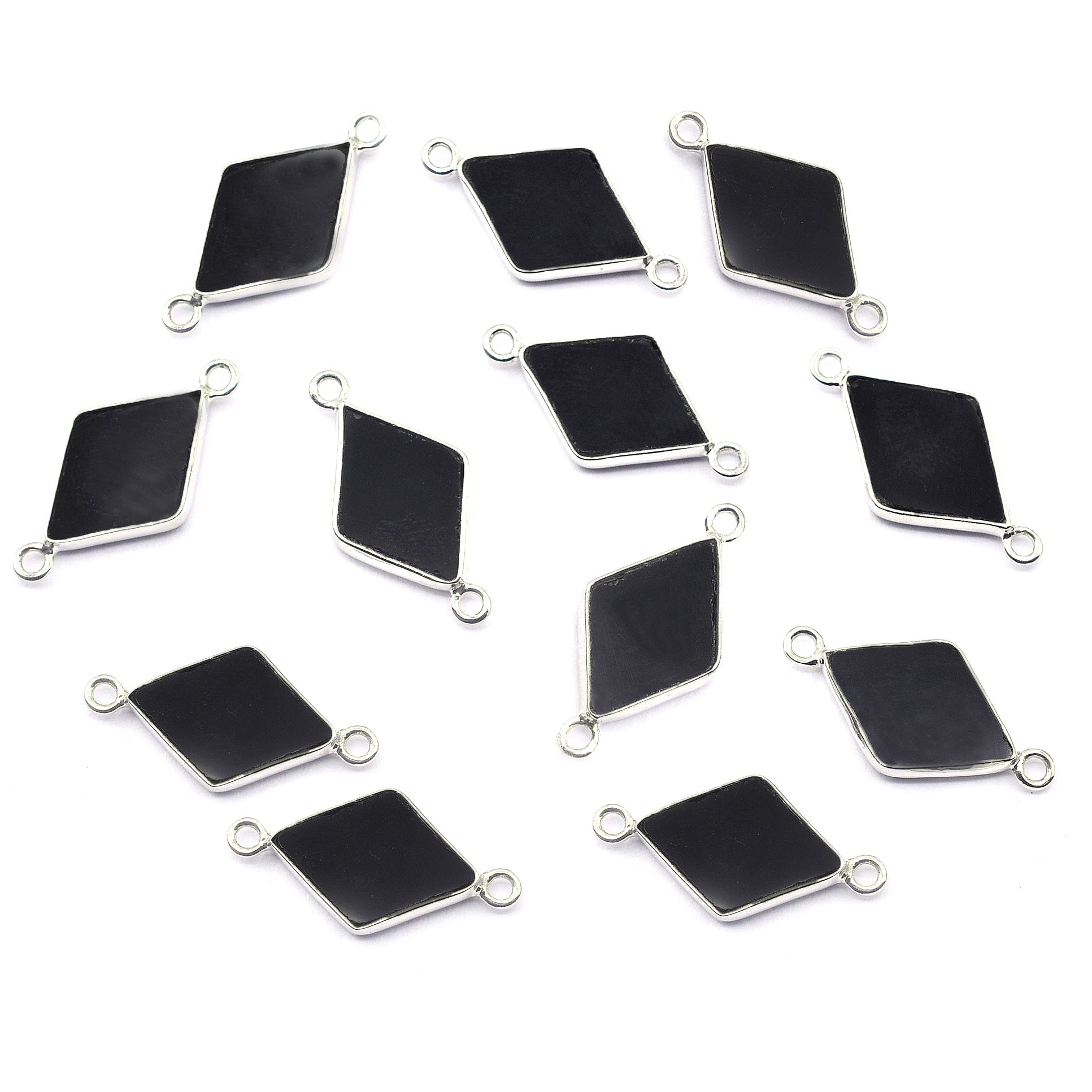 Black onyx jewelry connector