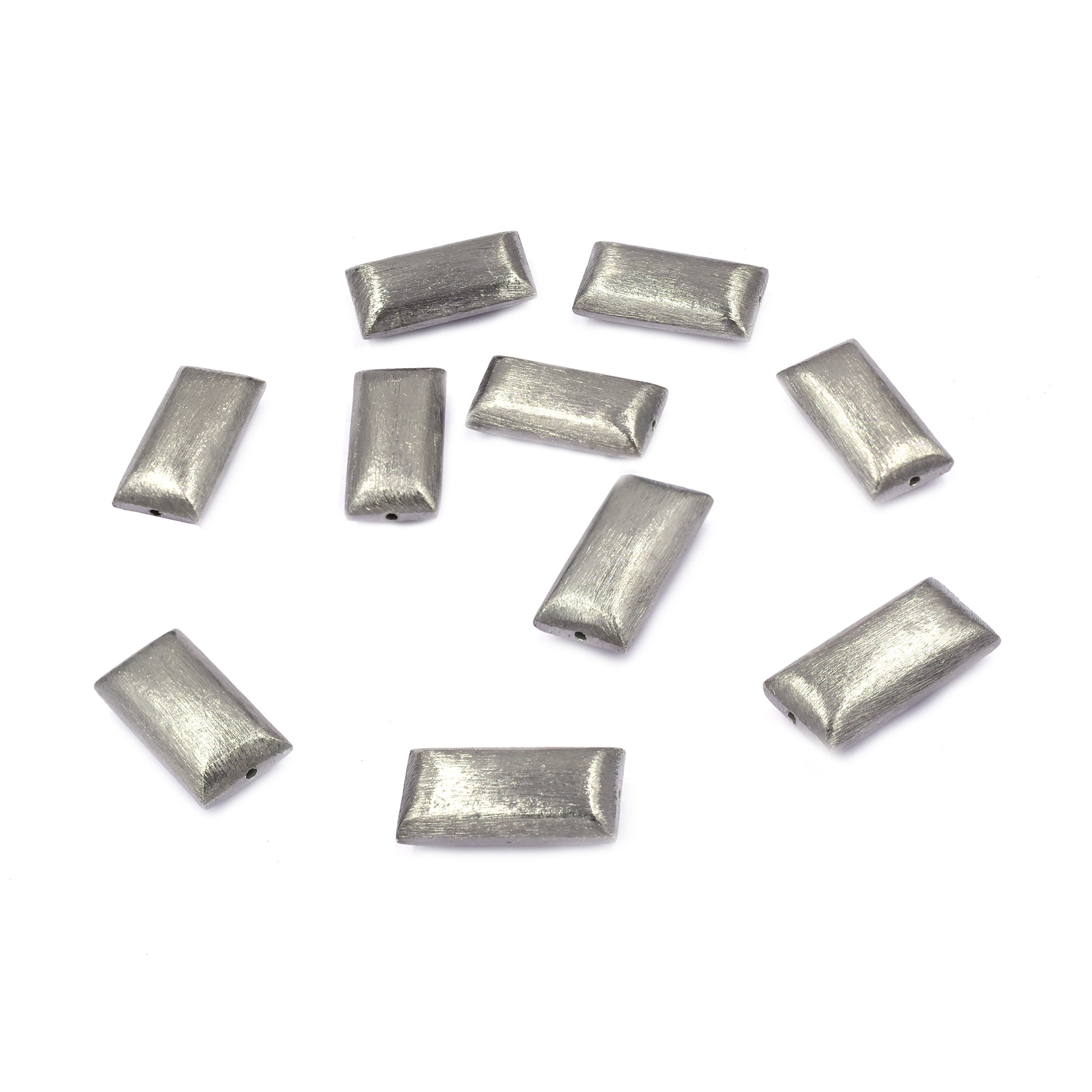 Black Brushed Copper Biscuit Beads

