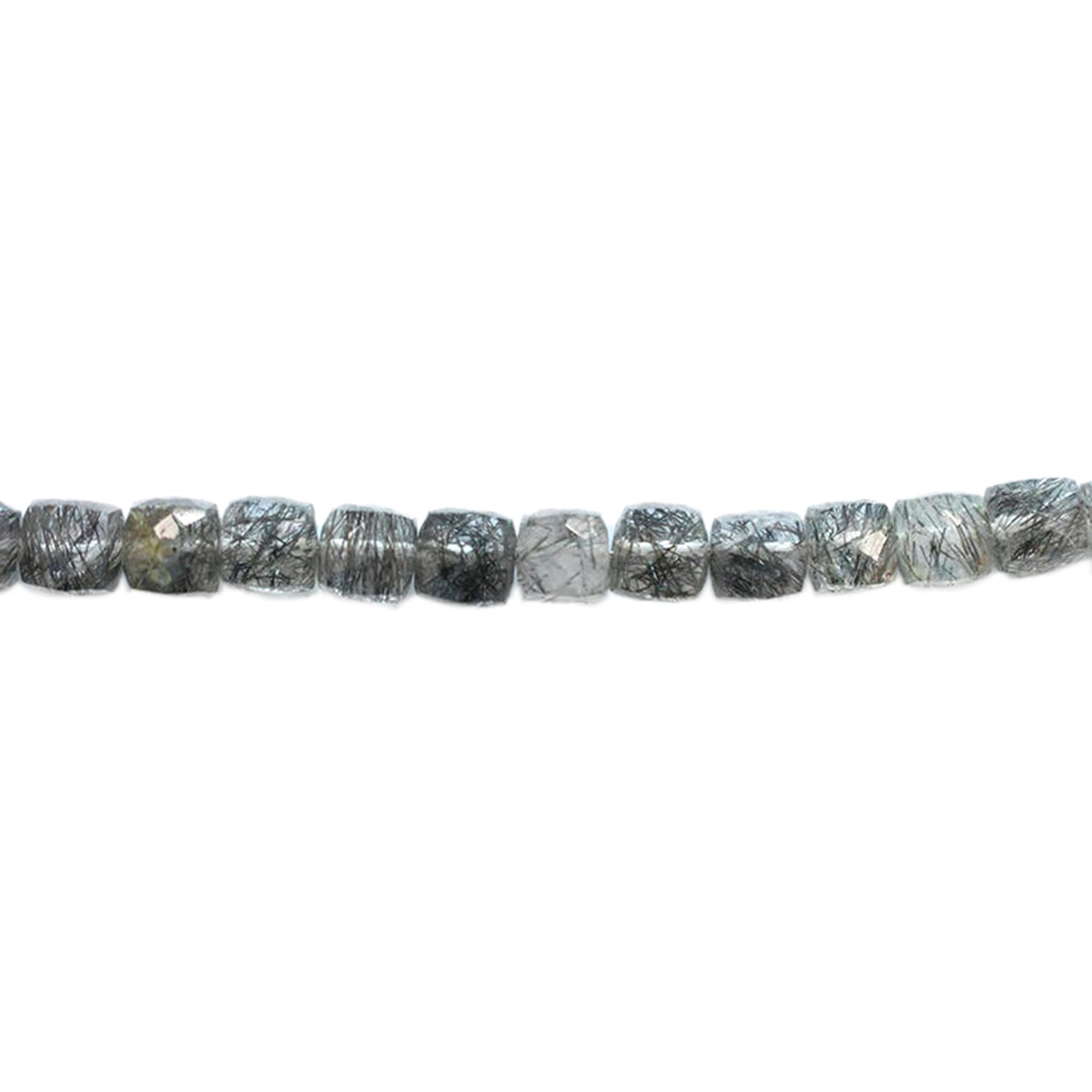 Black Rutilated Quartz Beads Strand
