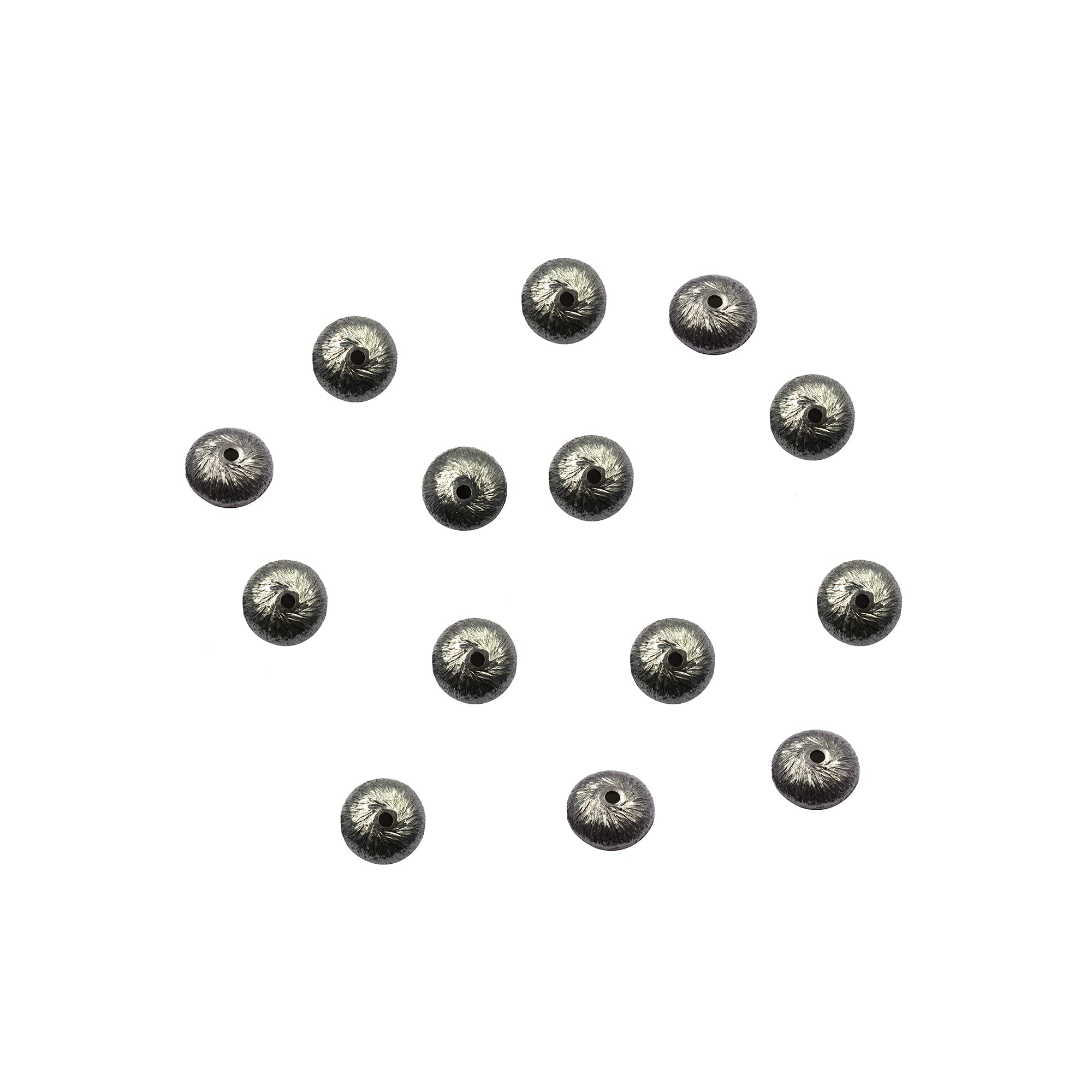 Black finished copper spacer beads

