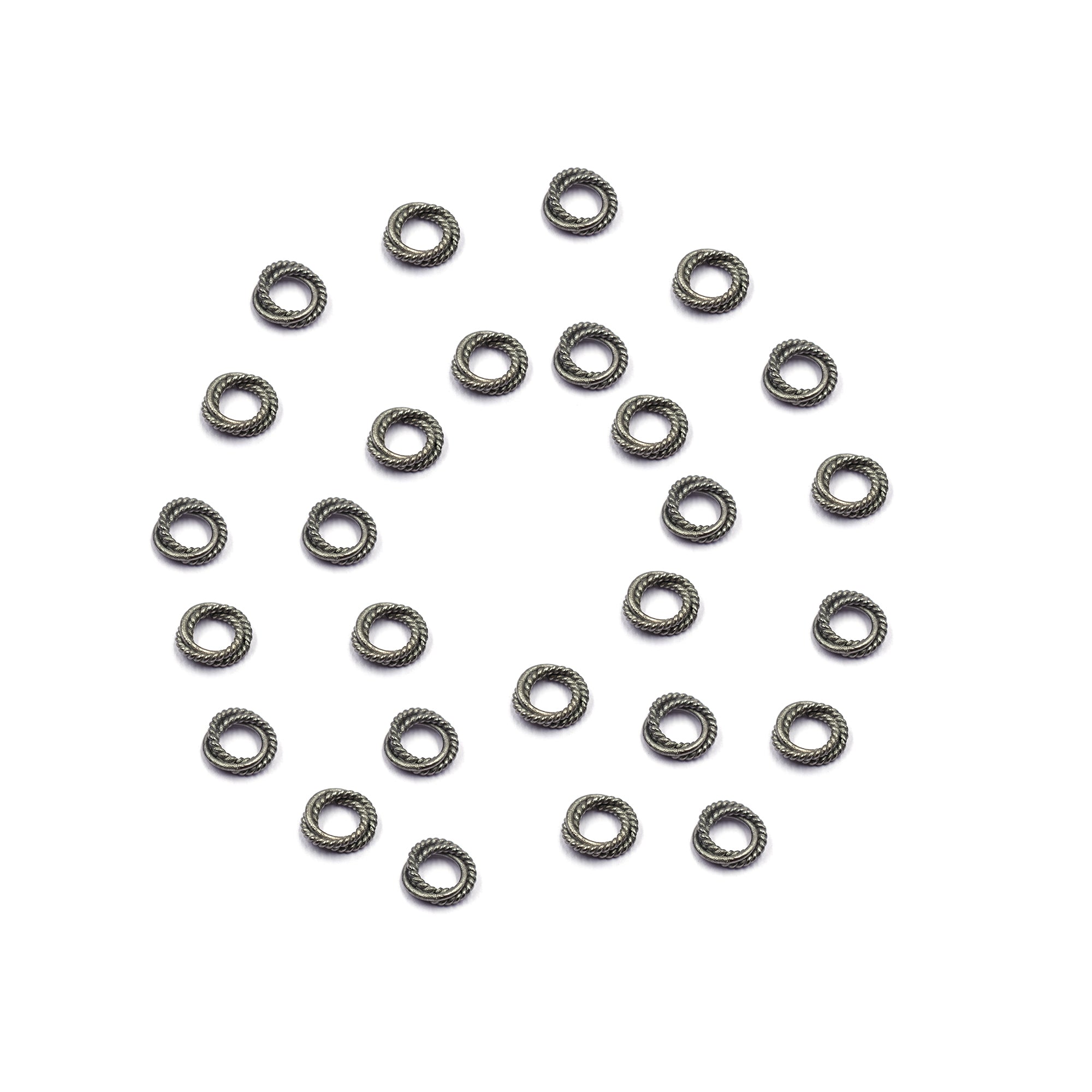 Black finished wire rings 10mm

