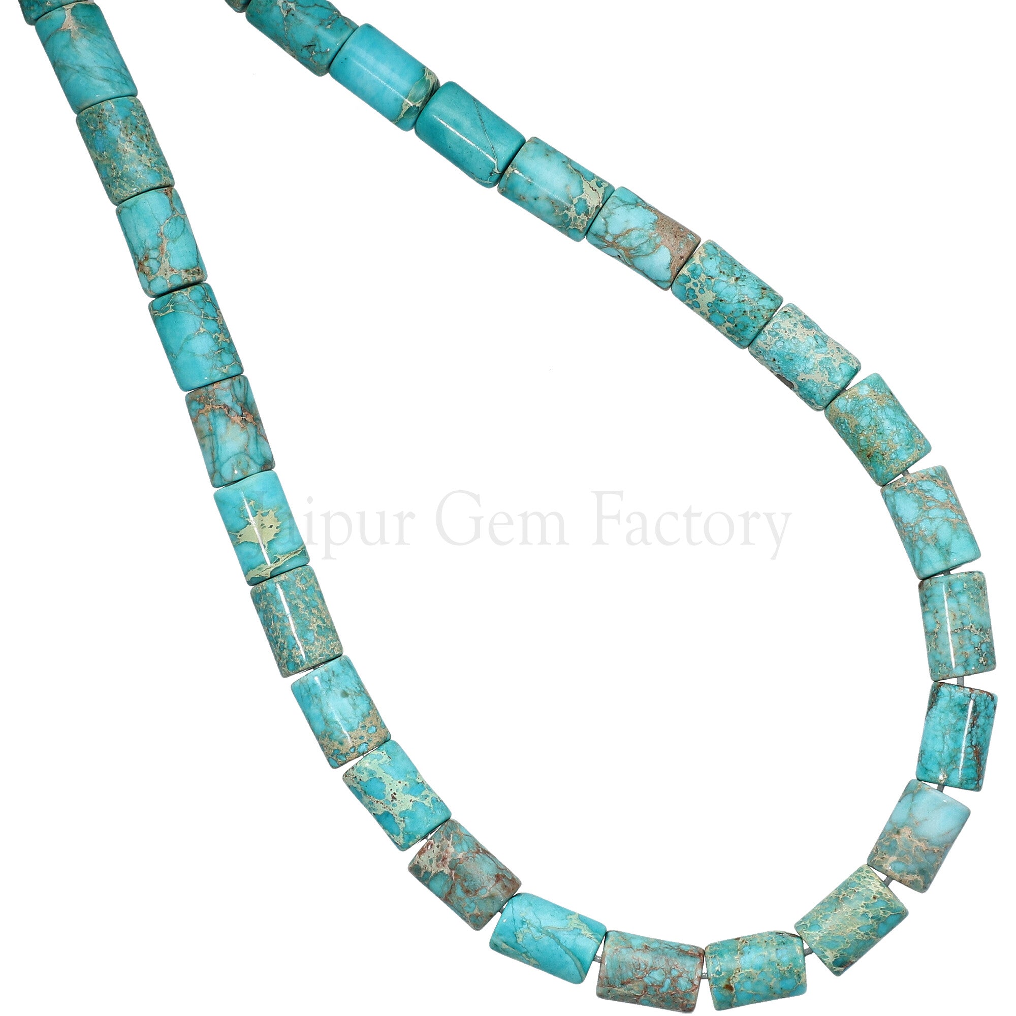 Blue Jasper Tube Beads