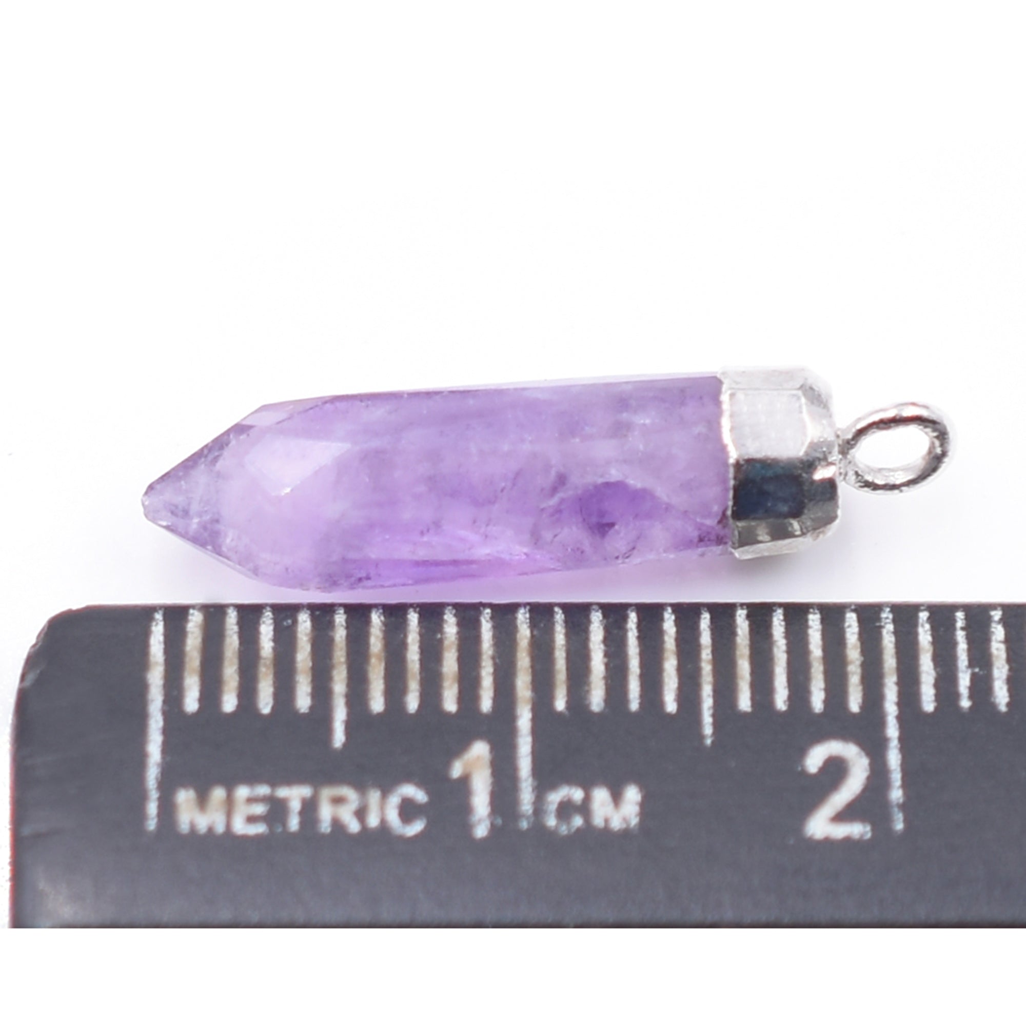 Bold Amethyst Bullet Pendant for Custom Jewelry


