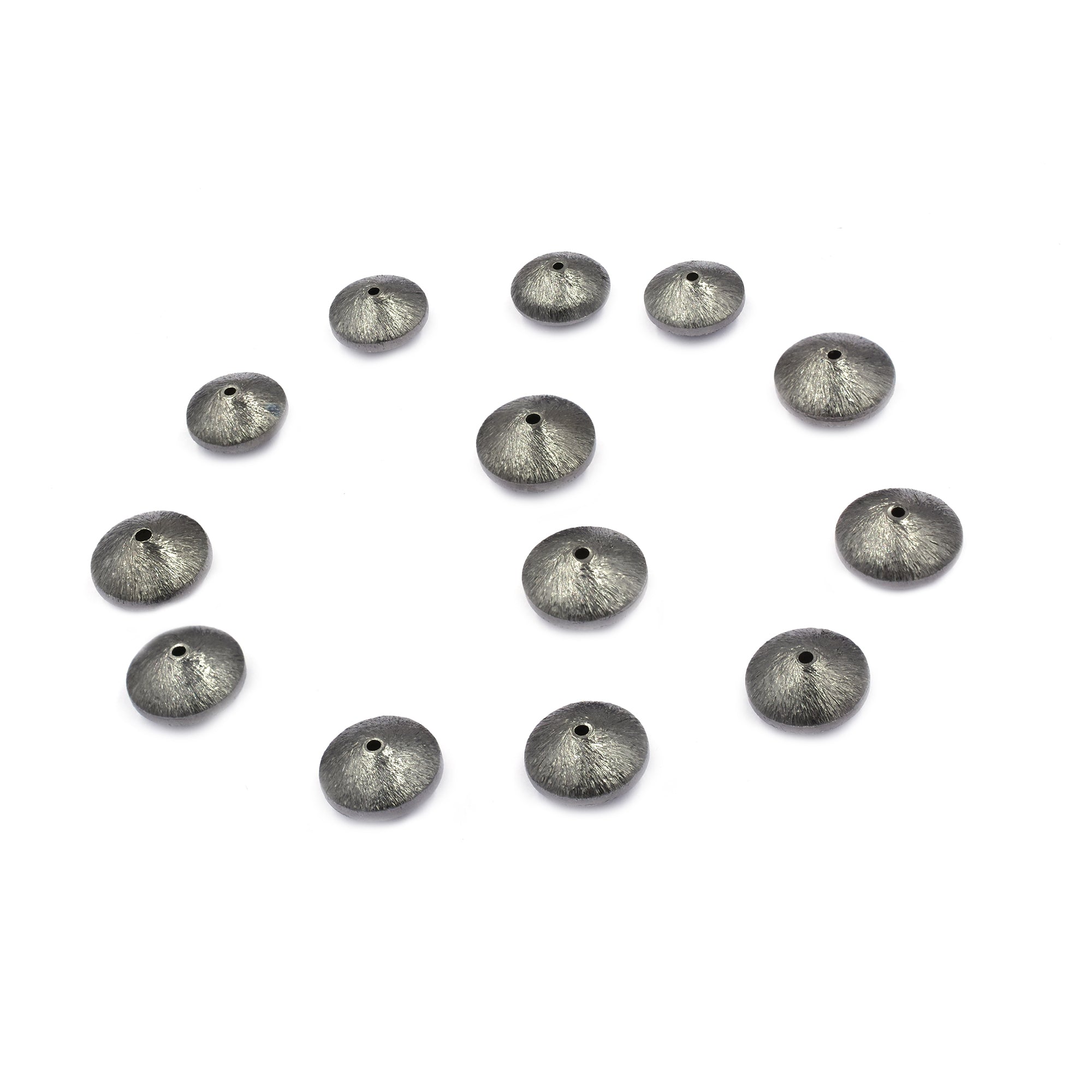 Brushed Black Beads for Jewelry

