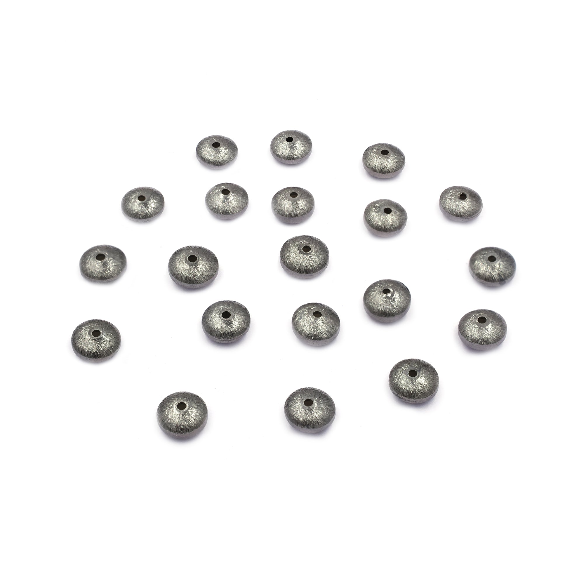 Brushed matte copper spacer beads

