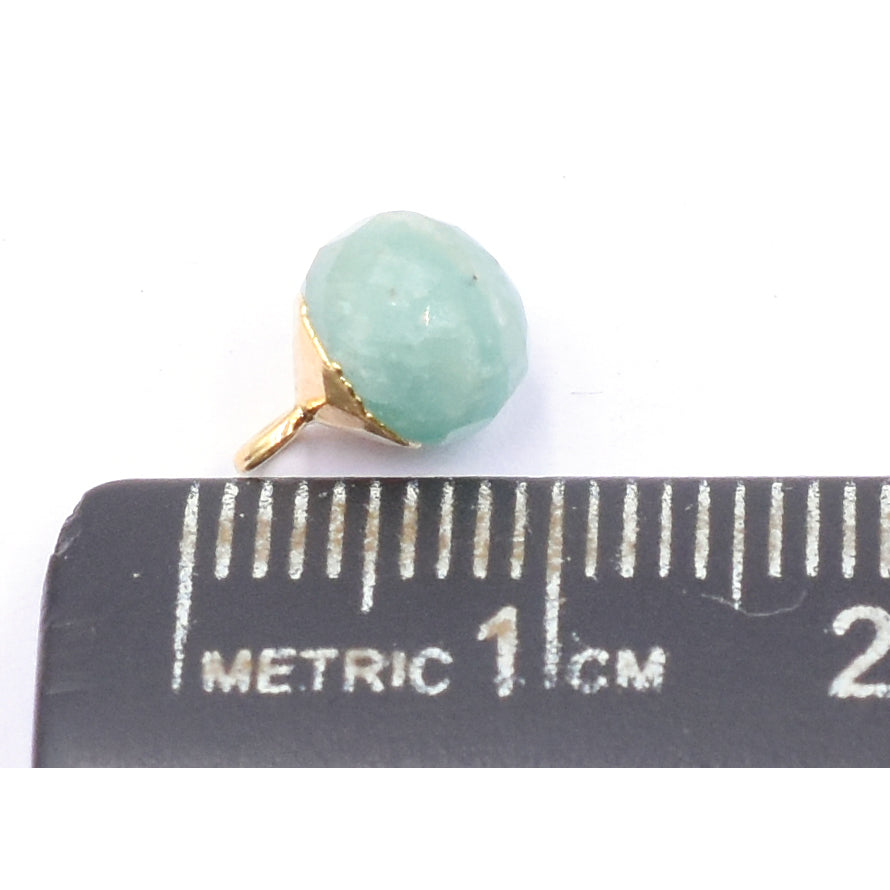 Bulk Gold Electroplated Amazonite Pendants
