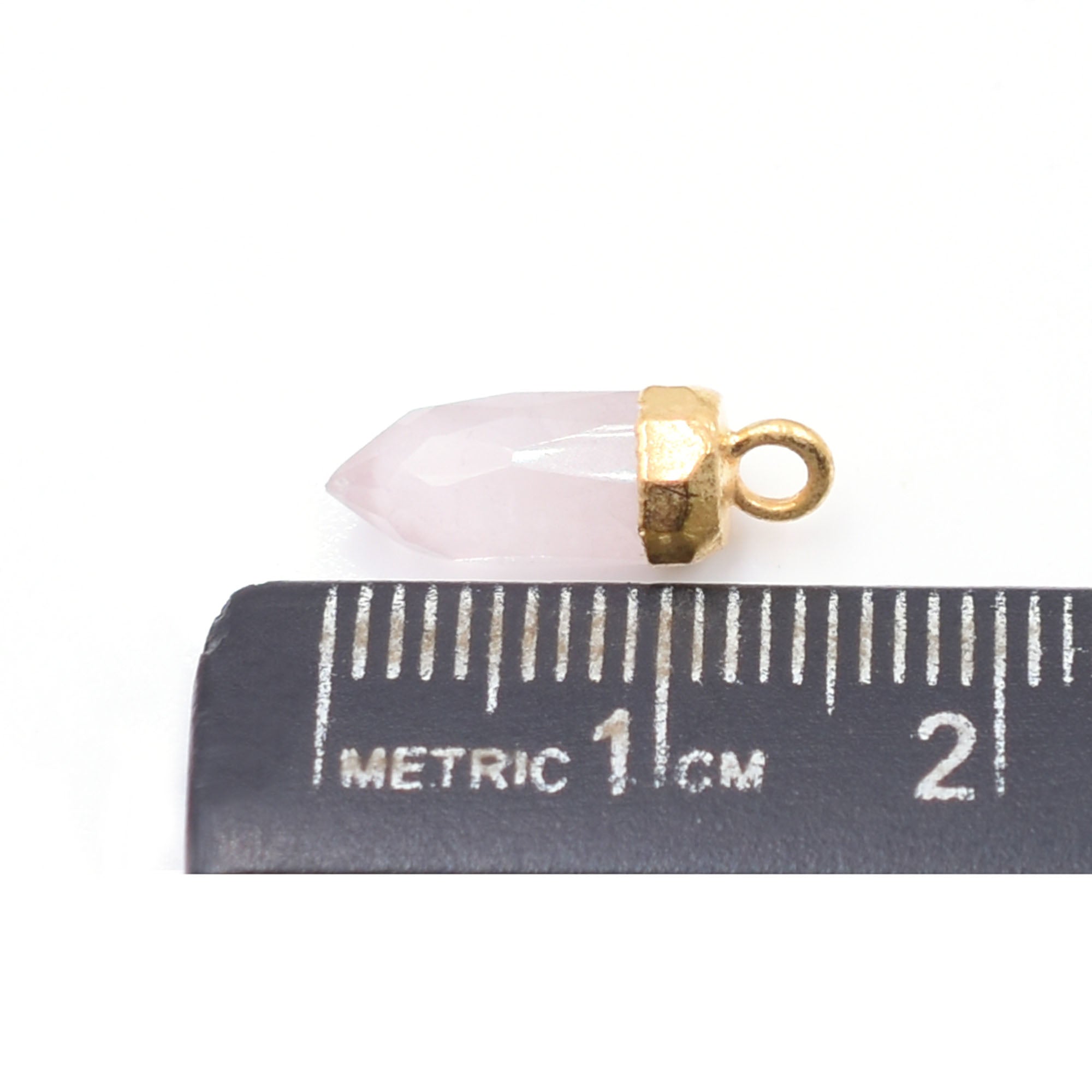 Bullet Pendants & Charms in Rose Quartz

