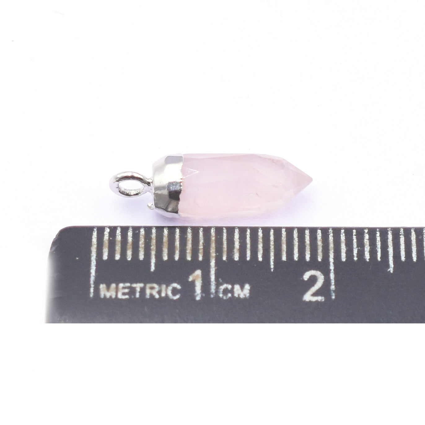 Bullet Shaped Rose Quartz Pendant for Jewelry

