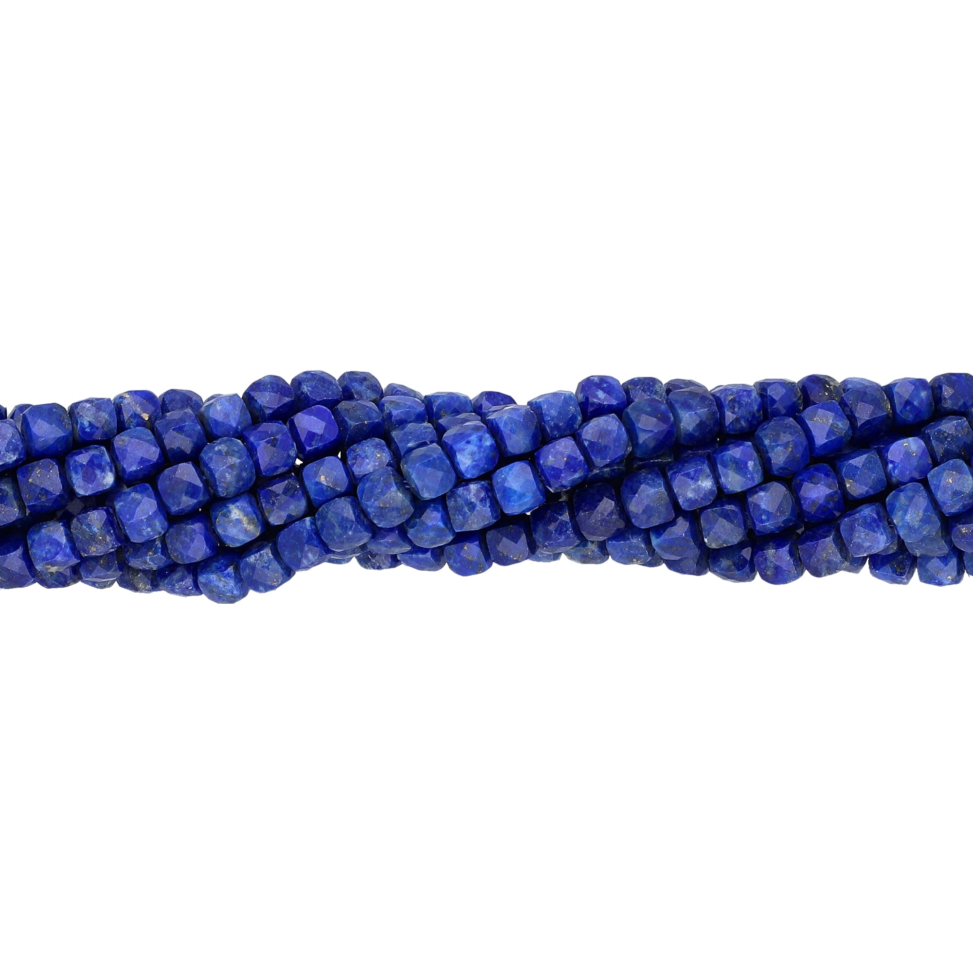 Lapis Lazuli Faceted Cube Shape Beads 