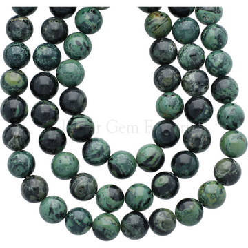 Kambaba Jasper Smooth Round Beads 8mm 15 Inch Strand