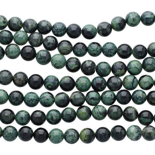 Kambaba Jasper Smooth Round Beads 8mm 15 Inch Strand