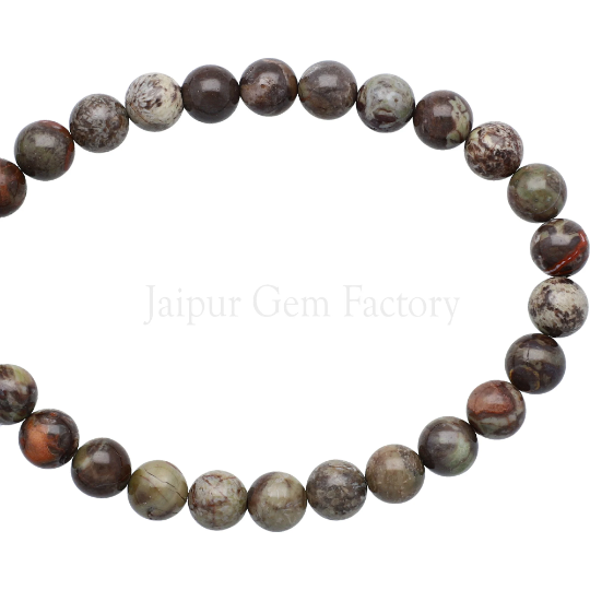 Opalite Jasper Smooth Round Beads 8mm 15 Inch Strand