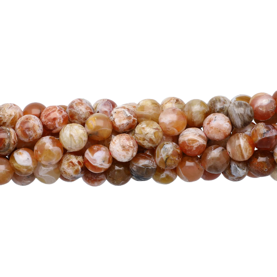 Brandy Opal Smooth Round Beads 8mm 15 Inch Strand