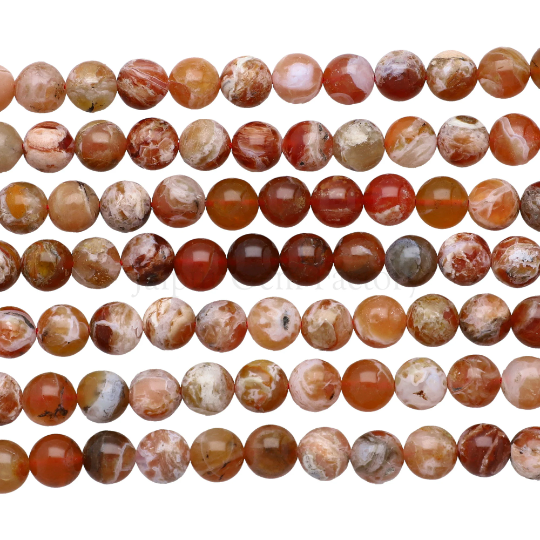 Brandy Opal Smooth Round Beads 8mm 15 Inch Strand