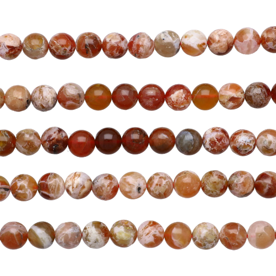 Brandy Opal Smooth Round Beads 8mm 15 Inch Strand