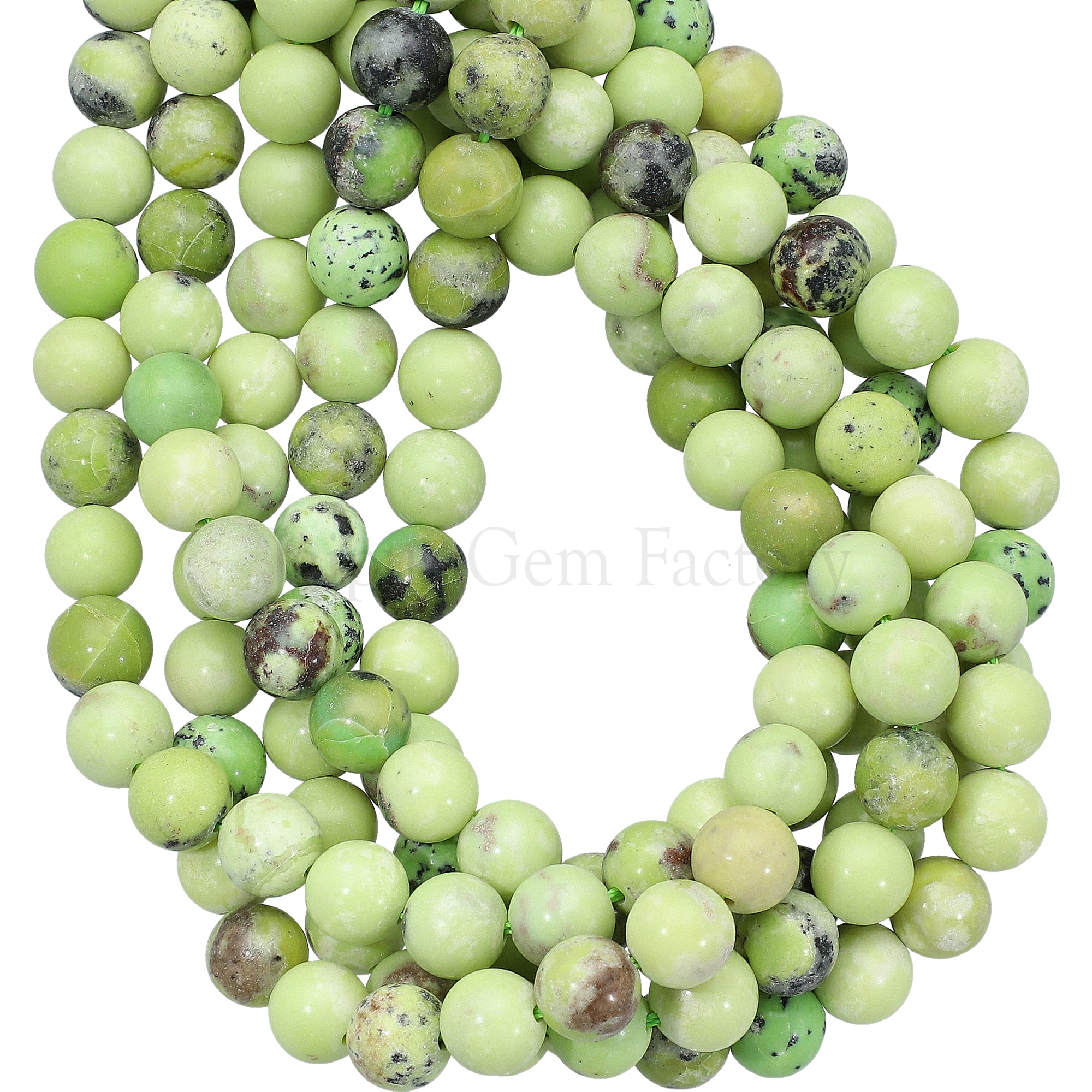 8 - 9 MM Green Jasper Smooth Round Beads 14 Inches Strand