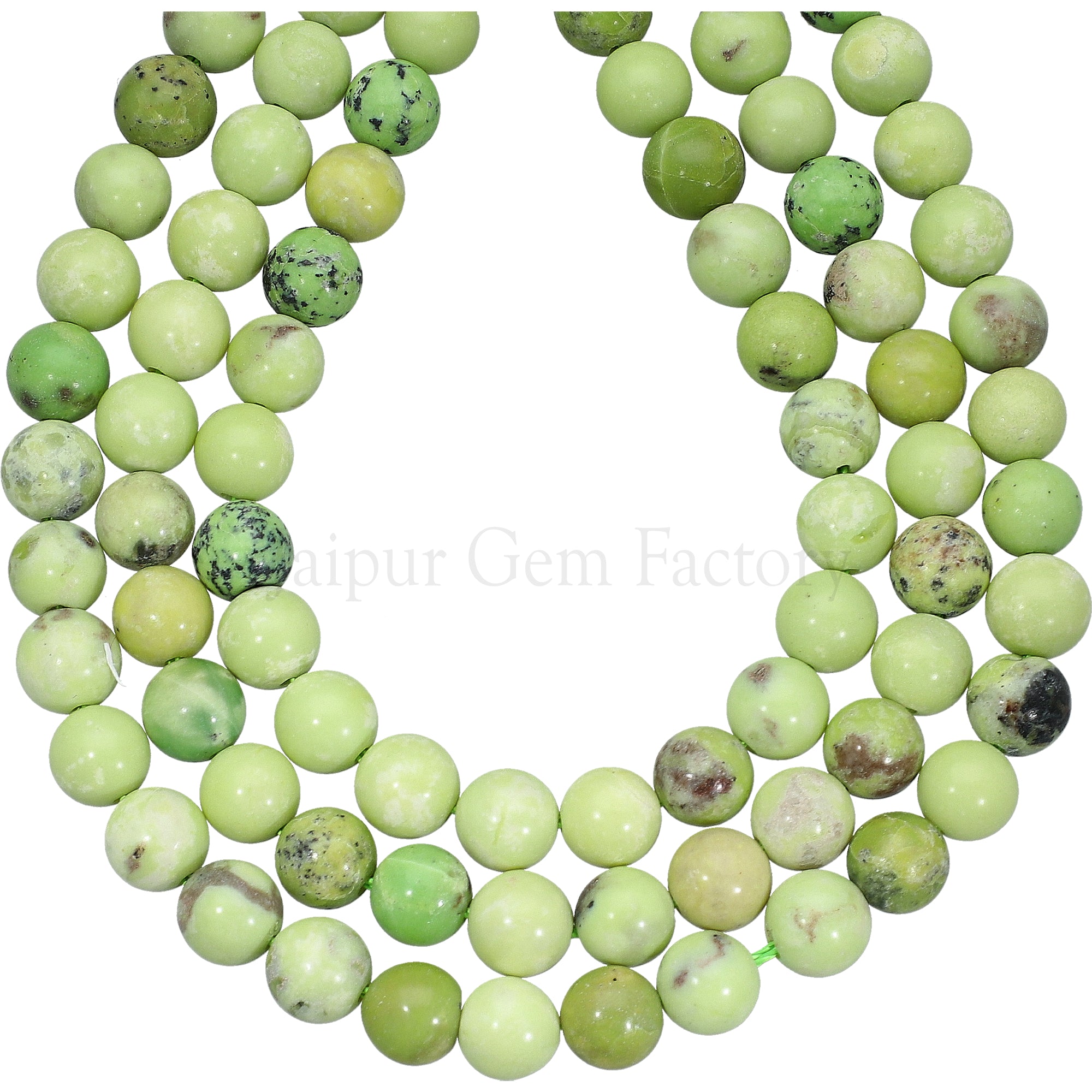 Green Jasper Smooth Round Beads 14 Inches Strand