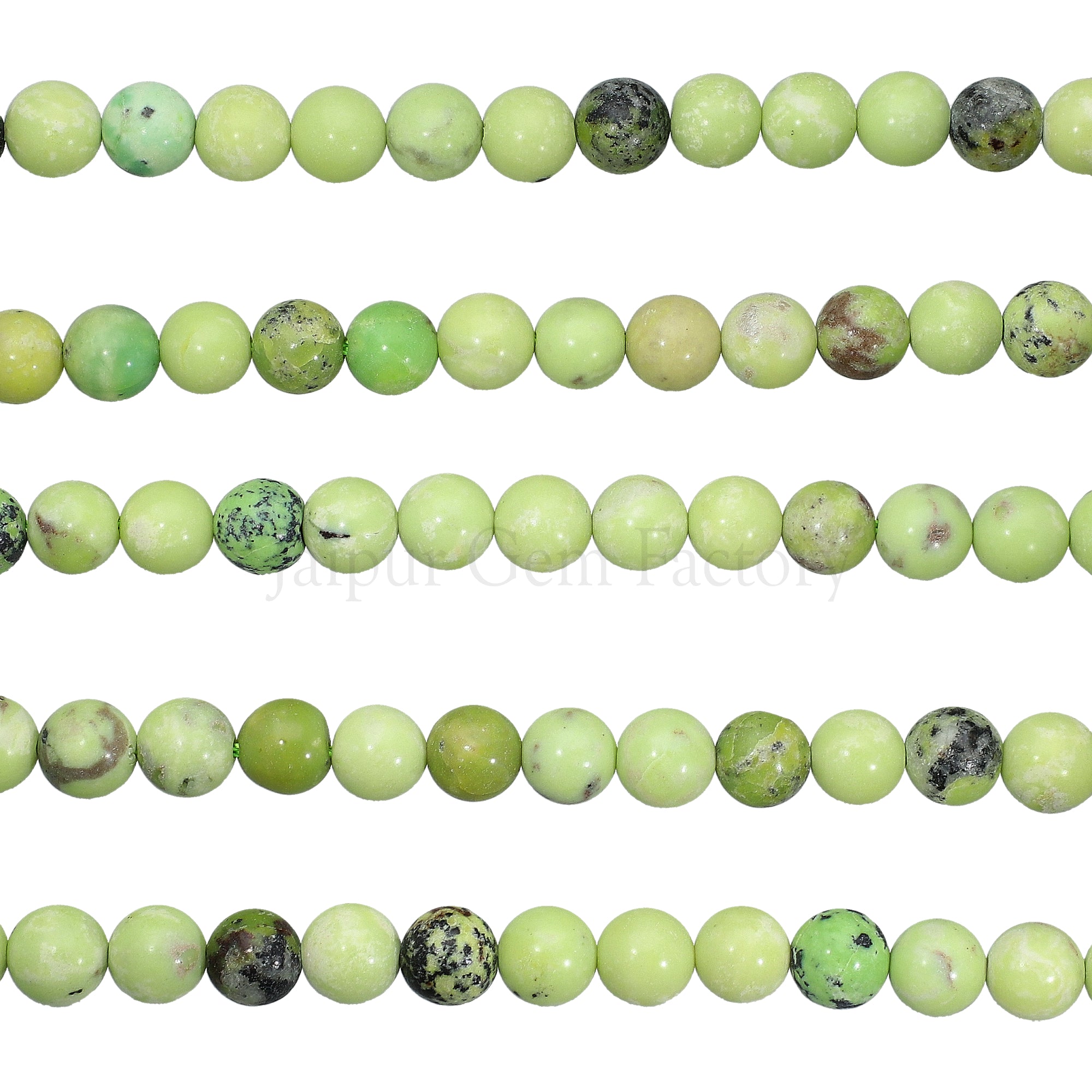 8 - 9 MM Green Jasper Smooth Round Beads 14 Inches Strand