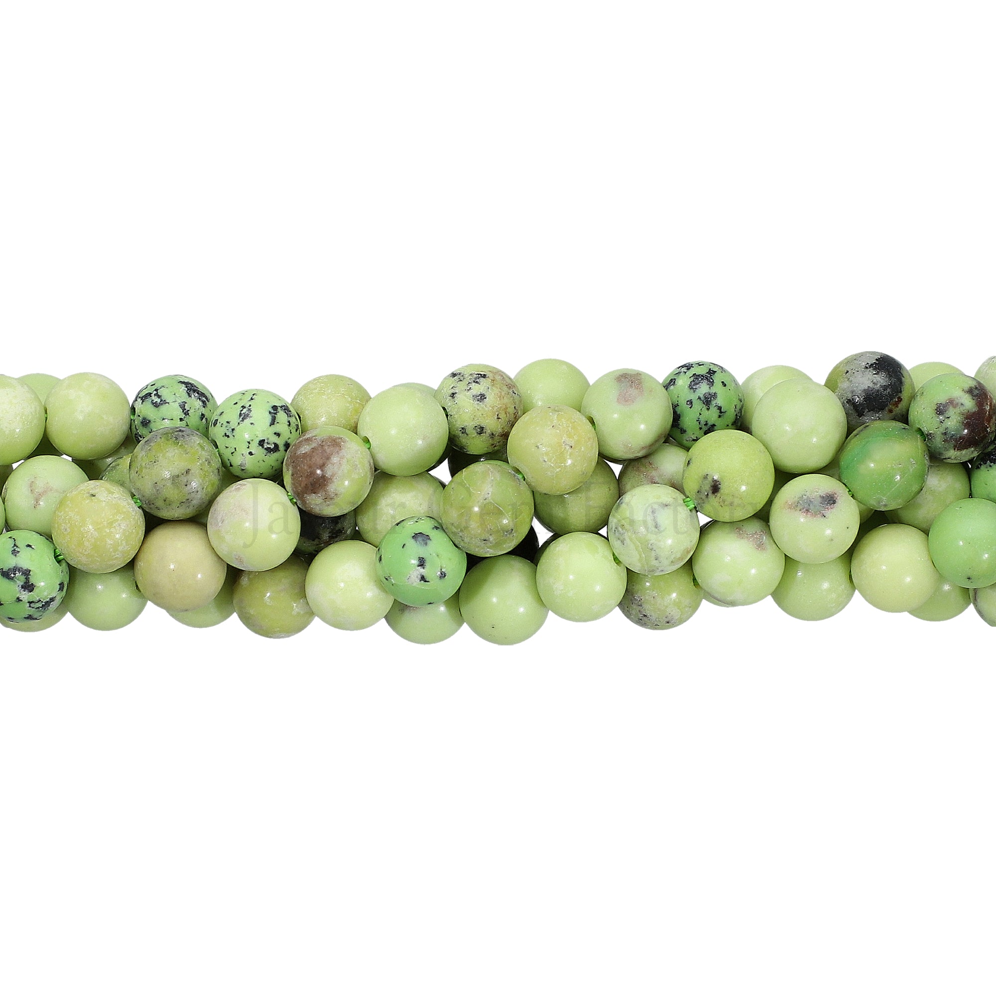 8 - 9 MM Green Jasper Smooth Round Beads 14 Inches Strand