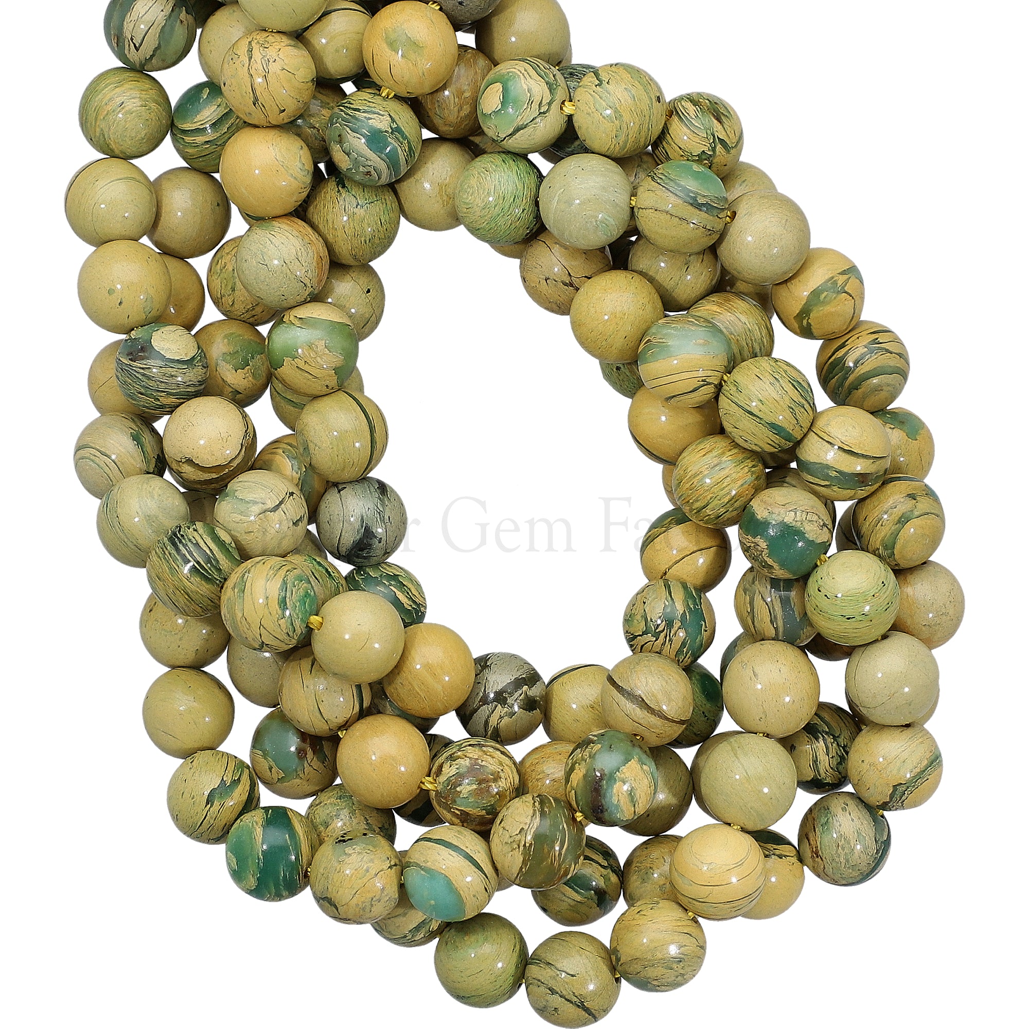 8 MM Green Jasper Smooth Round Beads 14 Inches Strand