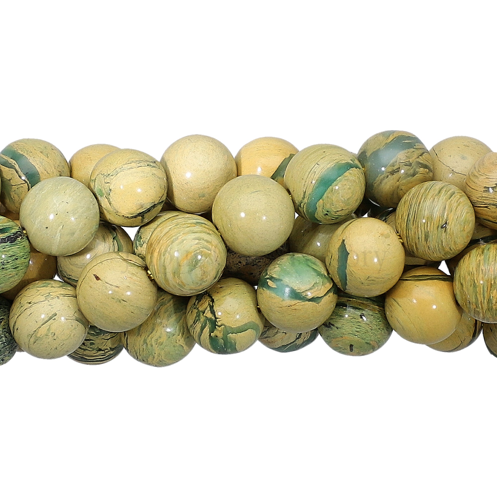 Green Jasper Smooth Round Beads 14 Inches Strand