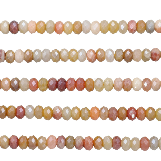 Multicolor Jade Faceted Rondelle Beads 8x5mm 14 Inch Strand