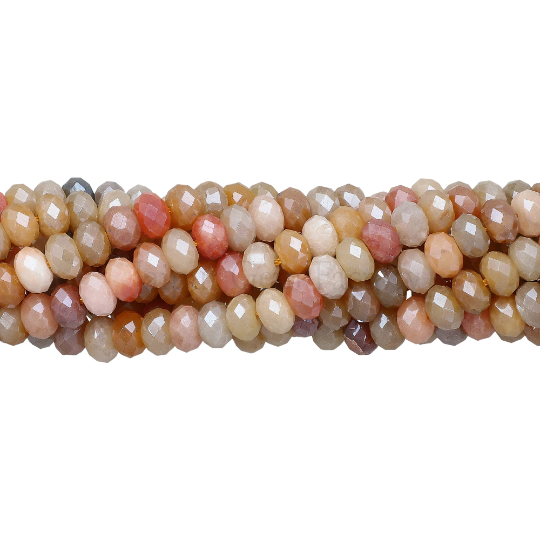 Multicolor Jade Faceted Rondelle Beads 8x5mm 14 Inch Strand