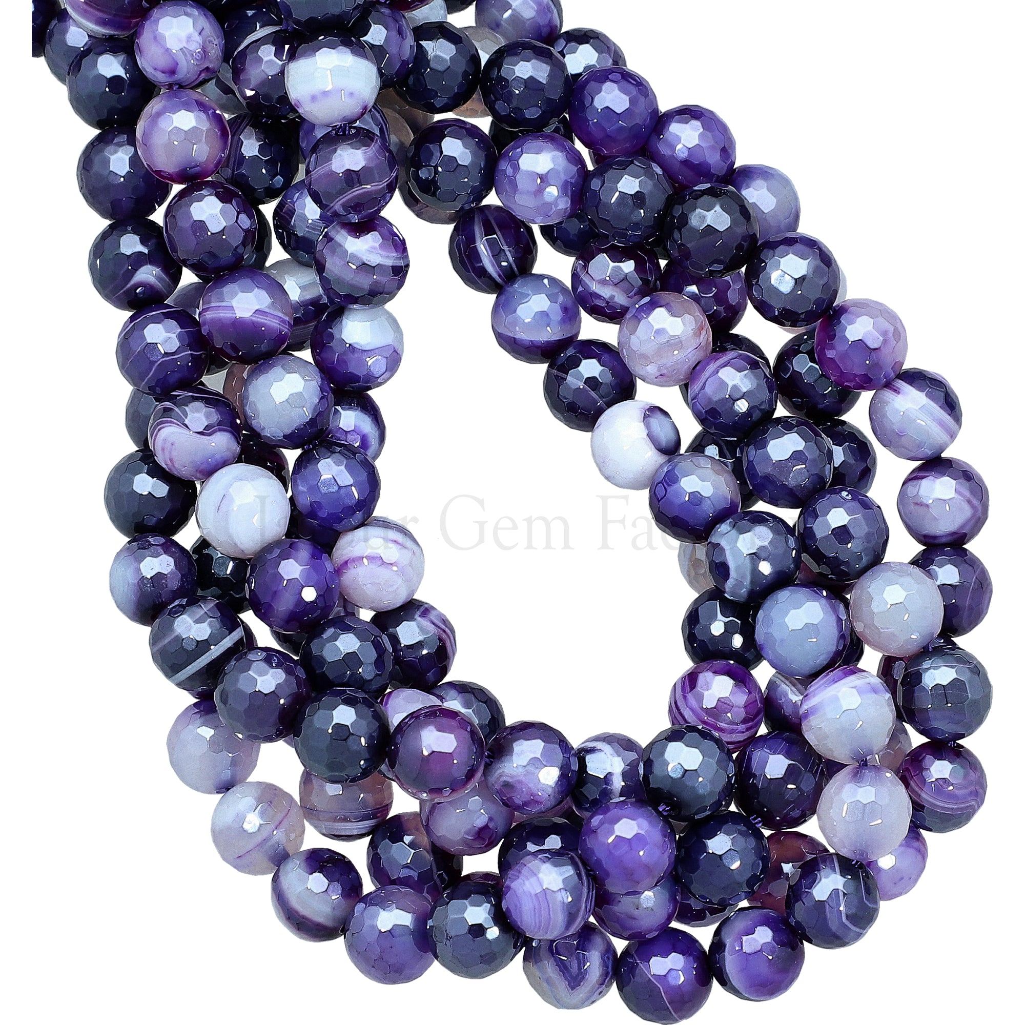 8 MM Mystic Coated Agate Faceted Round Beads 14 Inches Strand