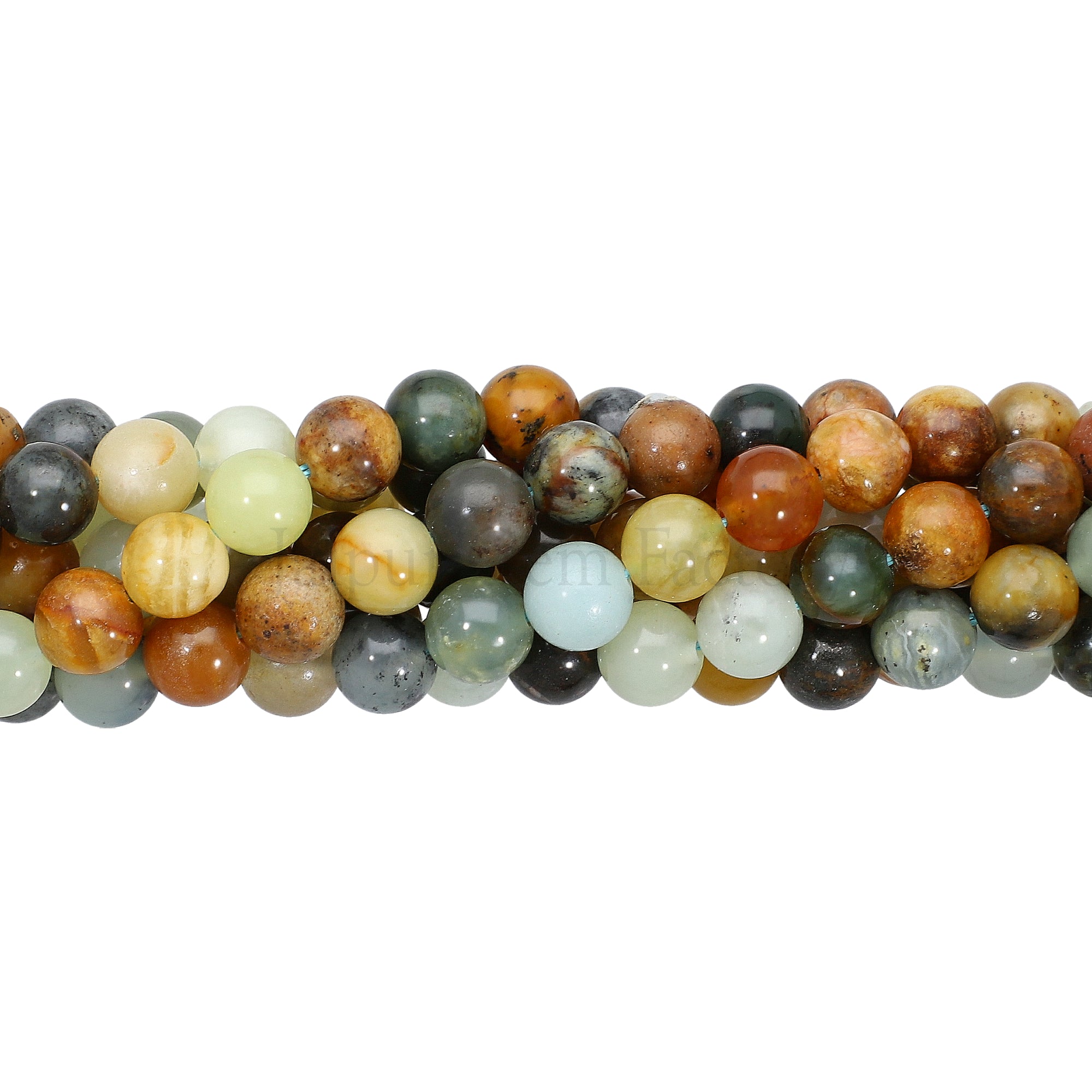 8 MM Flower Jade Smooth Round Beads 14 Inches Strand