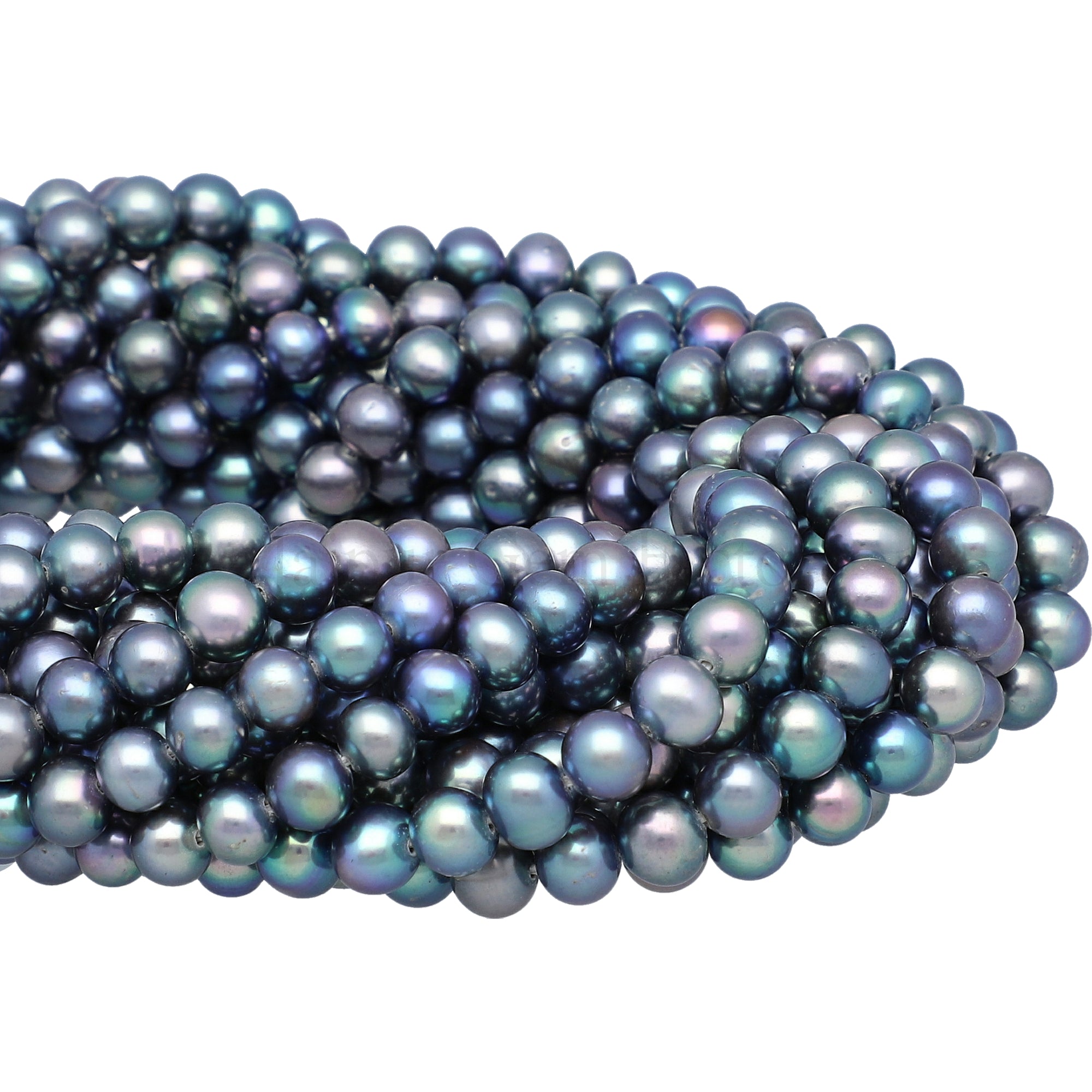 Purple Fresh Water Pearl Smooth Potato Shape Strand