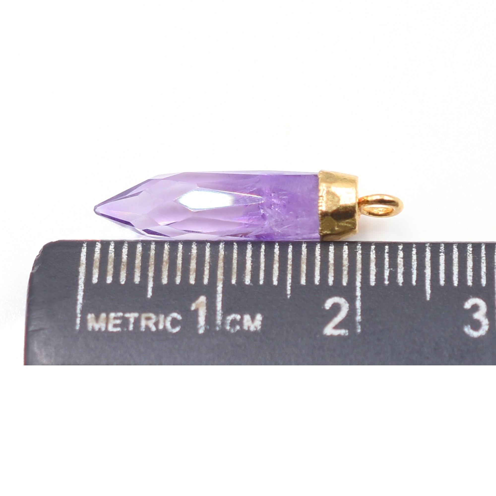 Elegant Amethyst Bullet Pendant for Spiritual Jewelry

