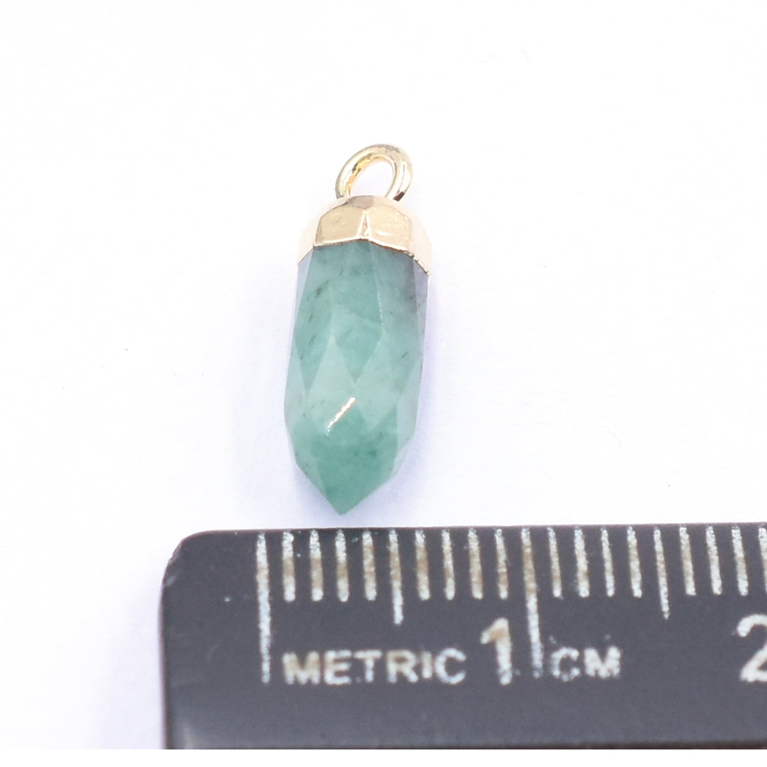 Emerald Pendant Set with Raw Gemstone Charm

