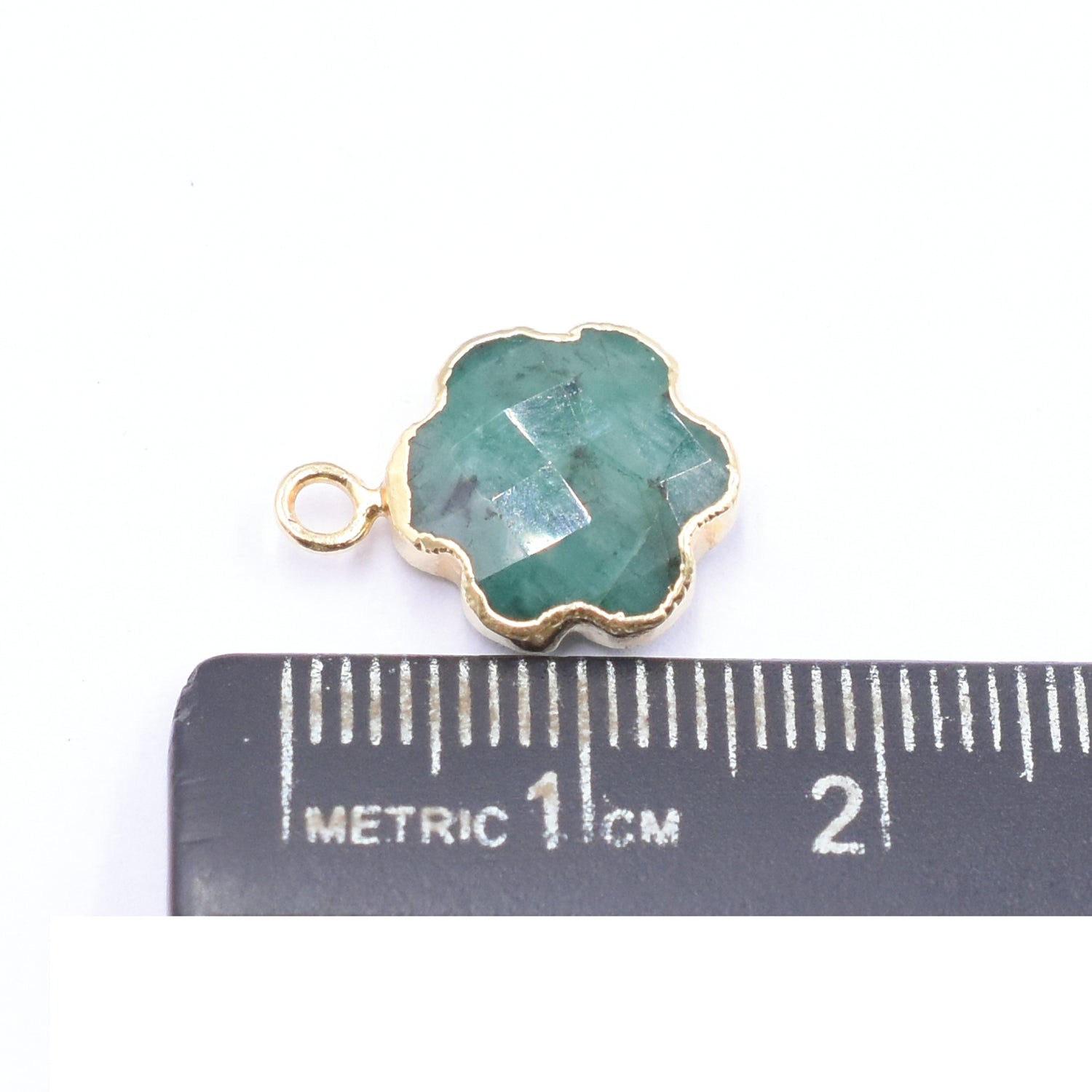 Emerald pendant set of 2 with gold plating
