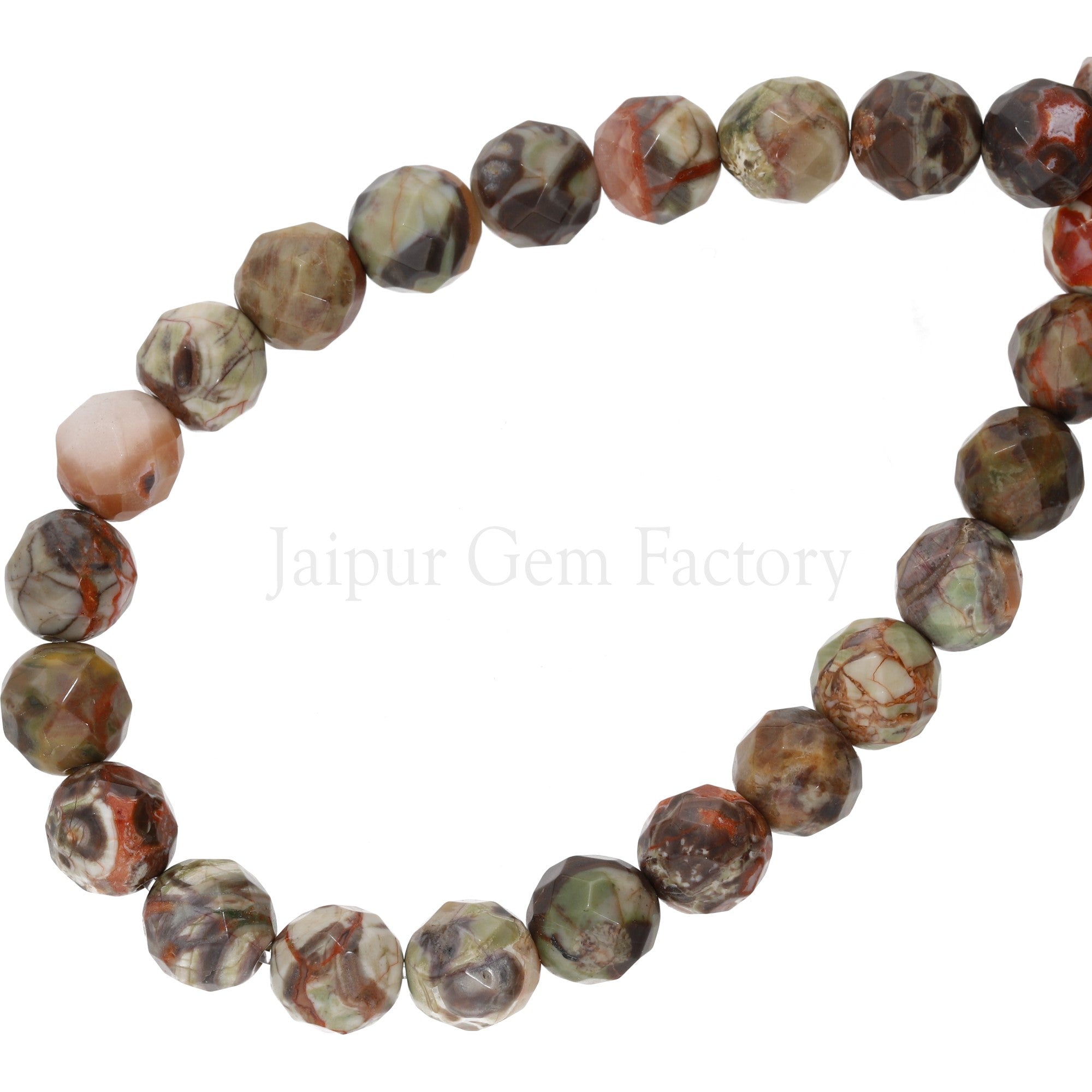 Faceted Jasper Beads Strand