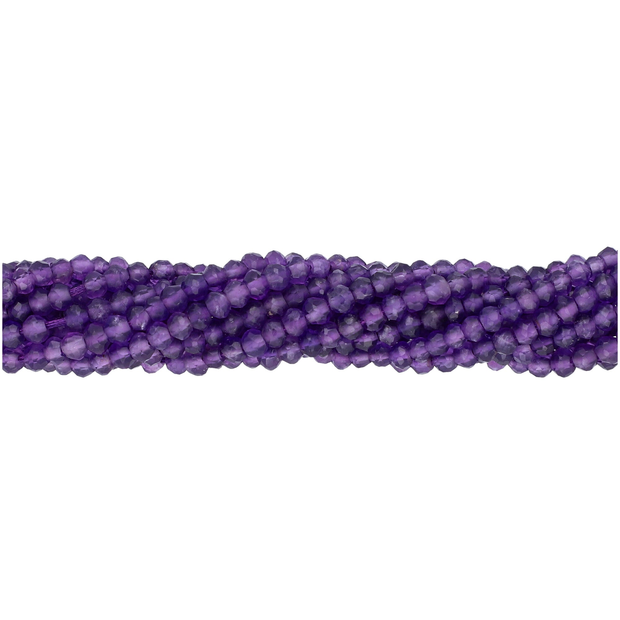 Faceted Rondelle Amethyst Beads