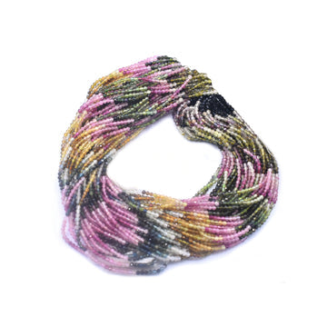 Faceted Tourmaline Rondelle Beads Wholesale