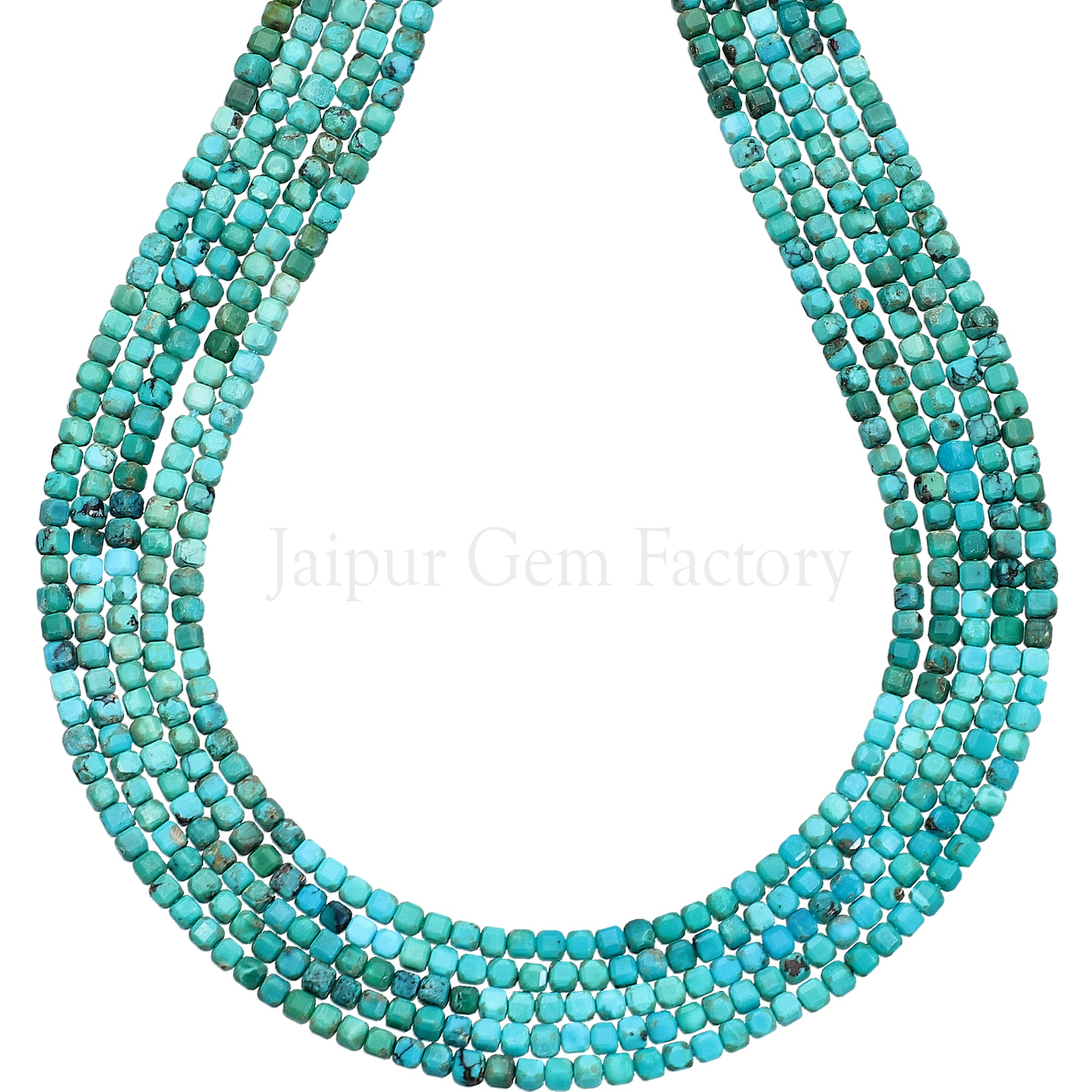 Faceted Turquoise Box Beads