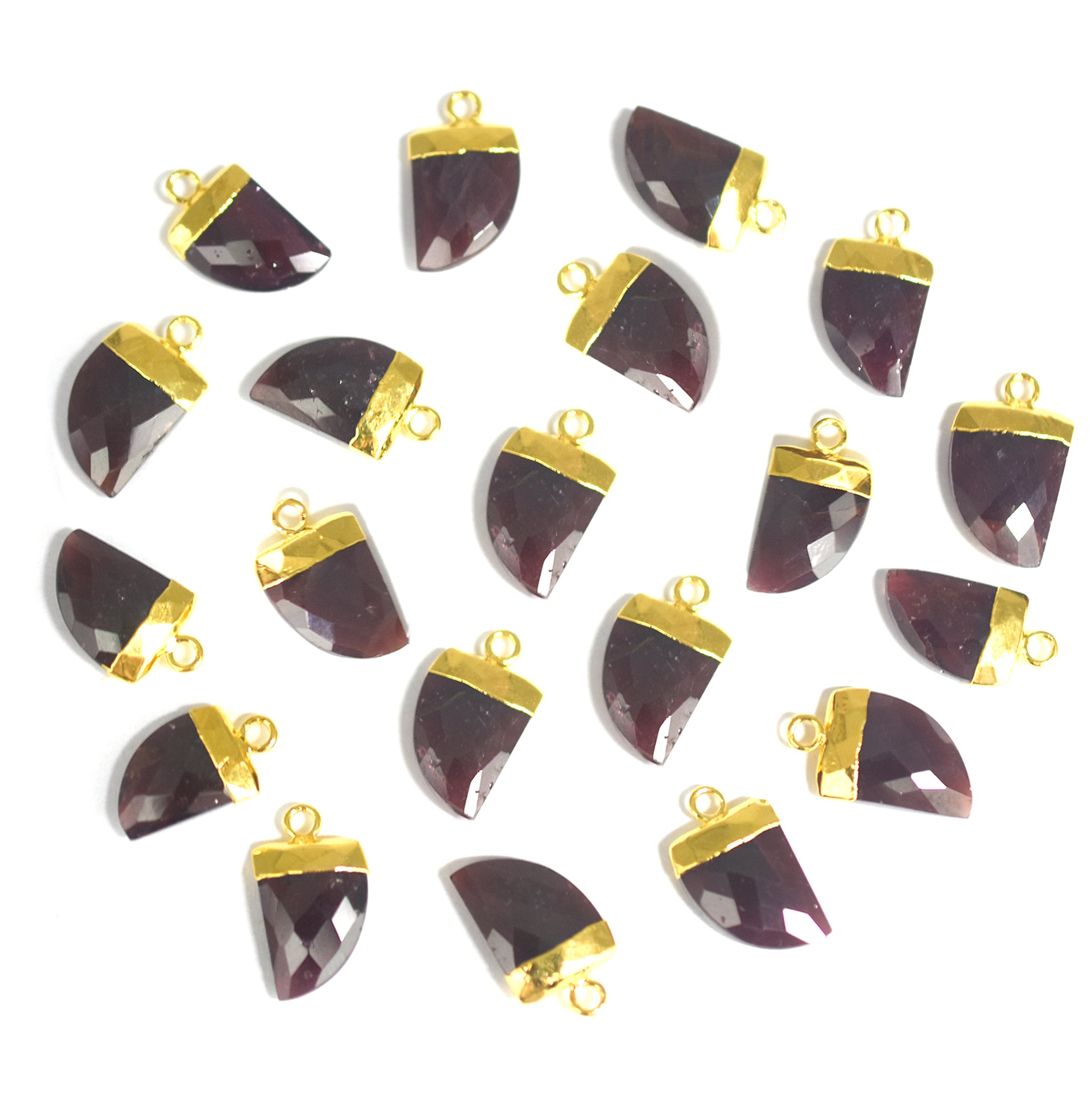 Garnet horn pendant for jewelry making

