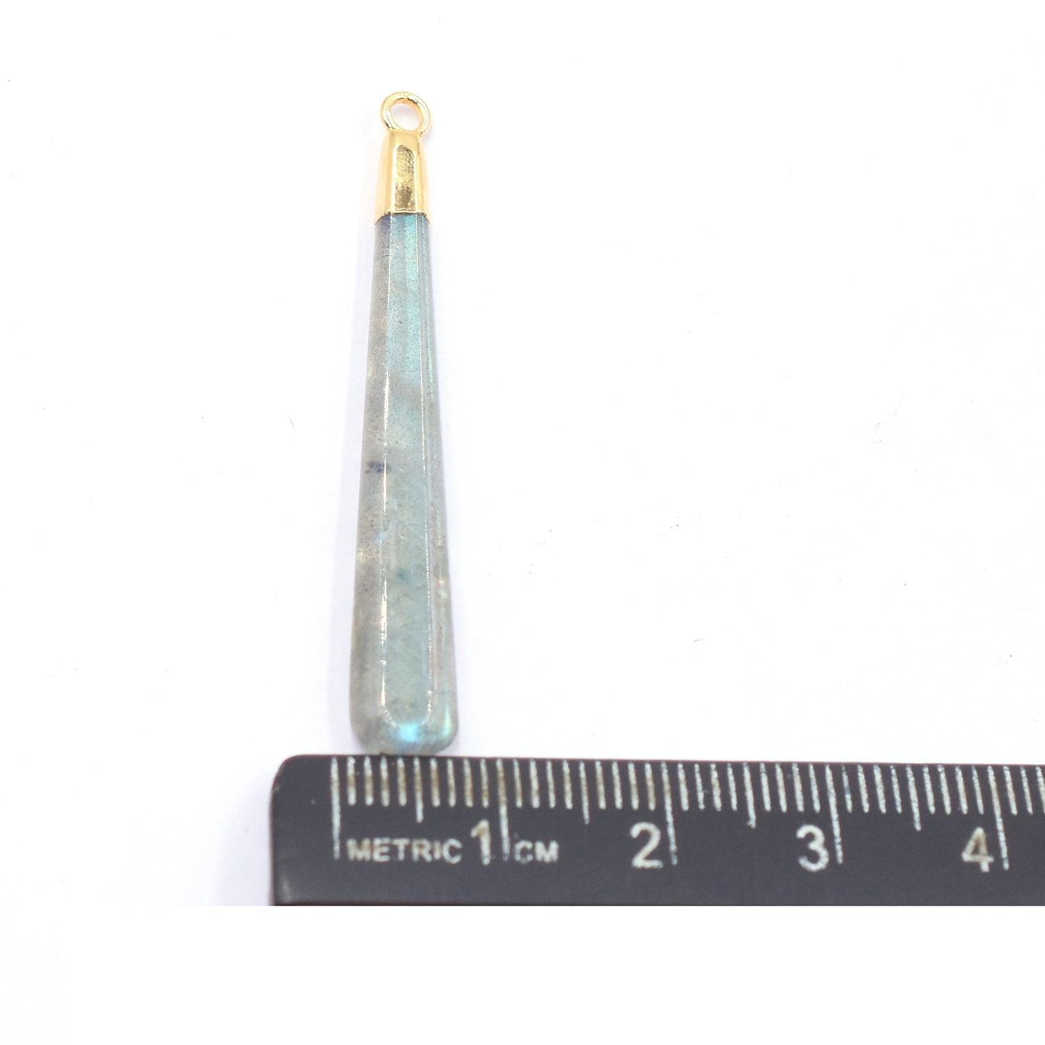 Labradorite Gold Drop Pendant