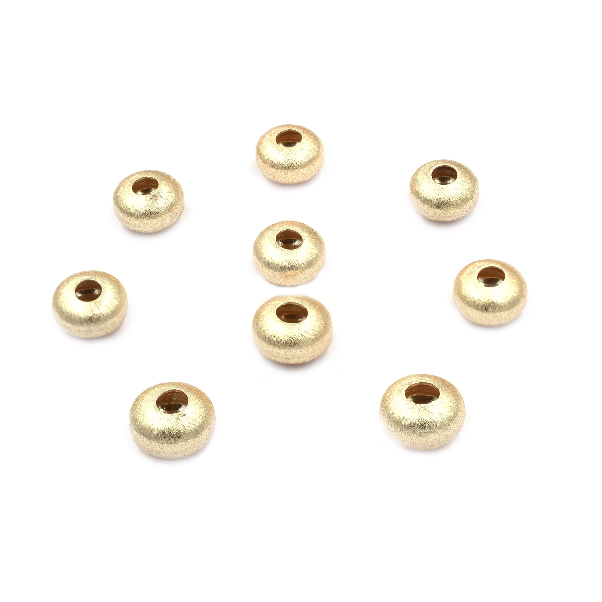 Gold Plated Donut Copper Beads

